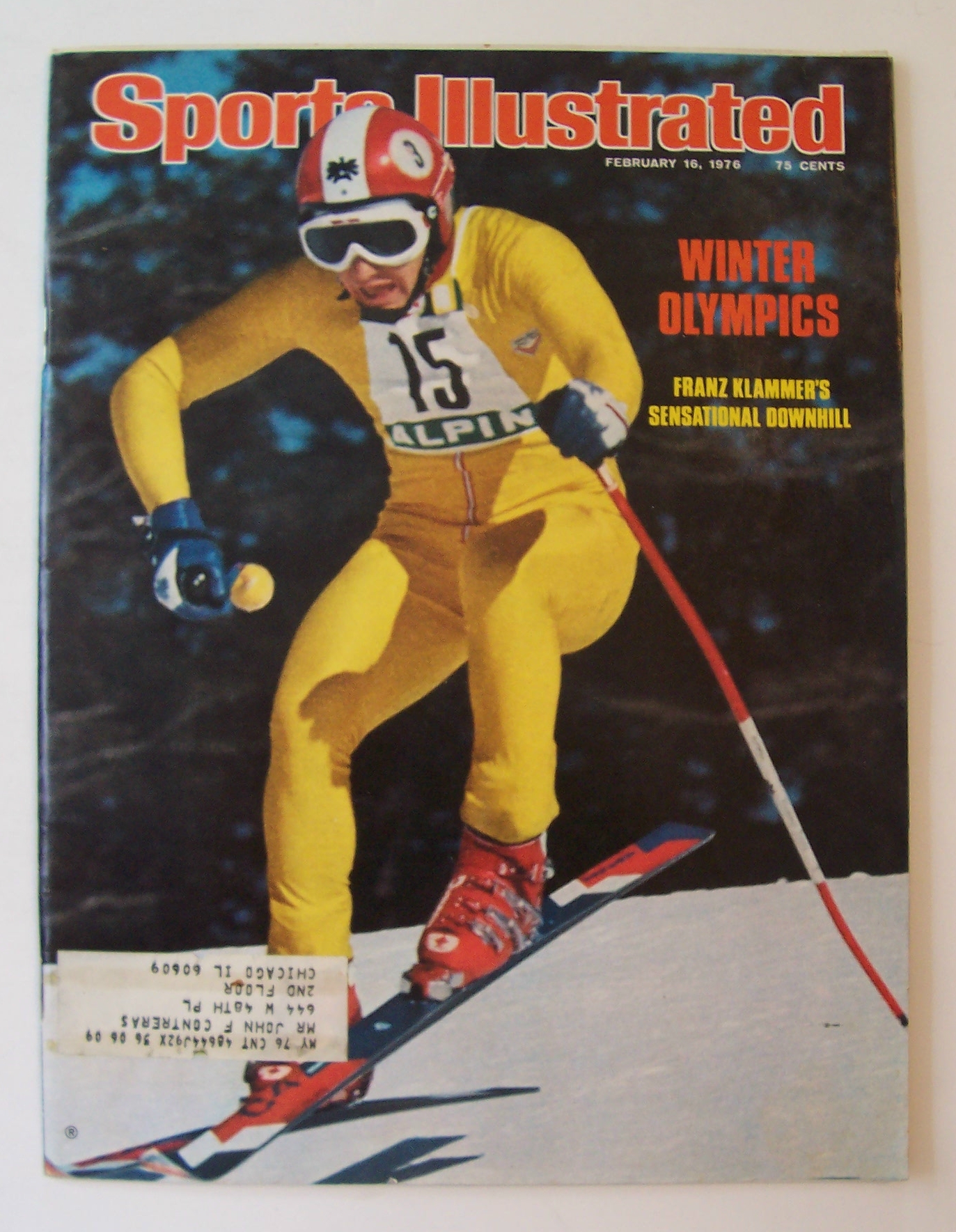 Sports Illustrated Magazine-Feb 16, 1976-Franz Klammer