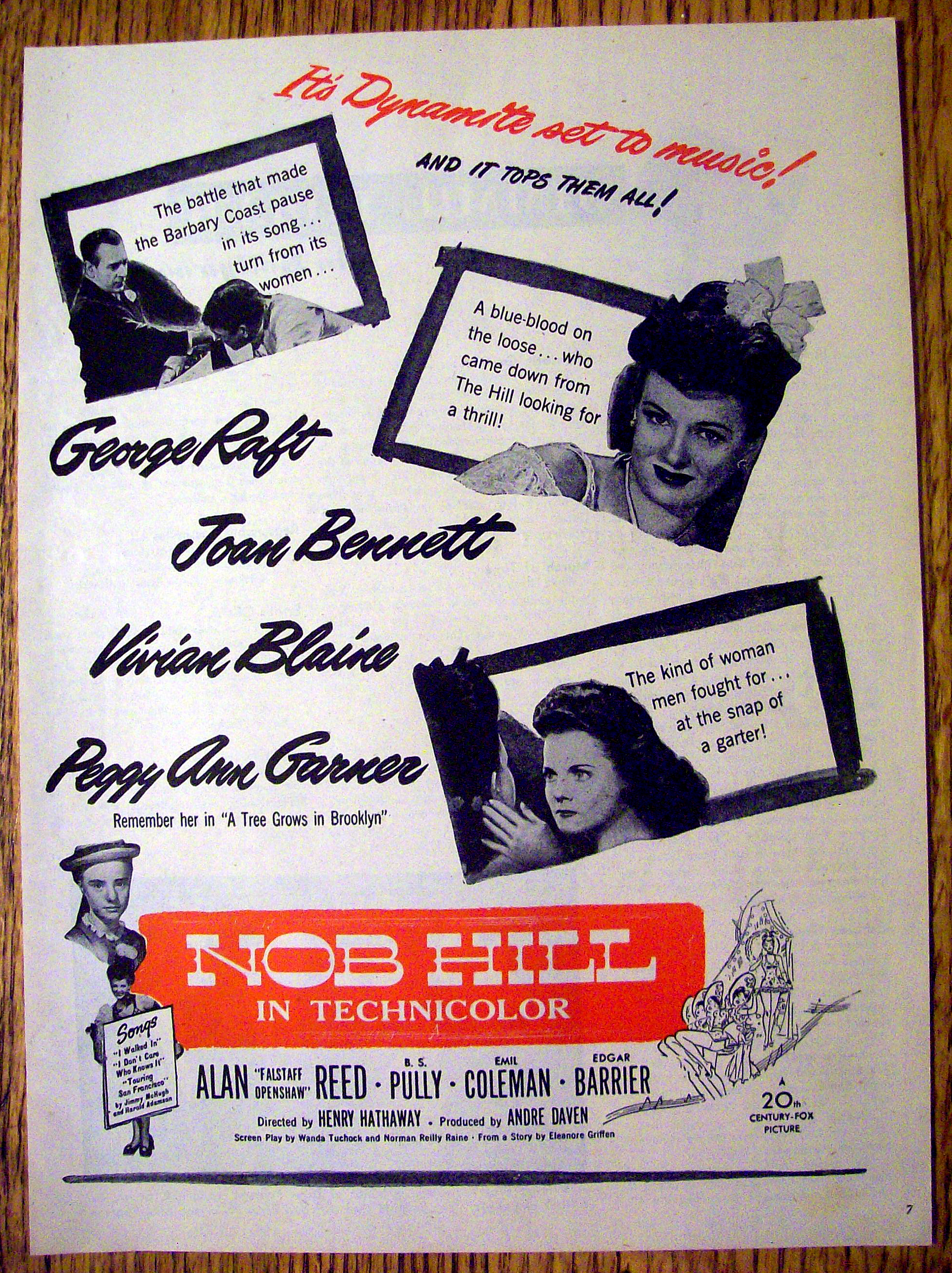 1945 Nob Hill with George Raft & Joan Bennett