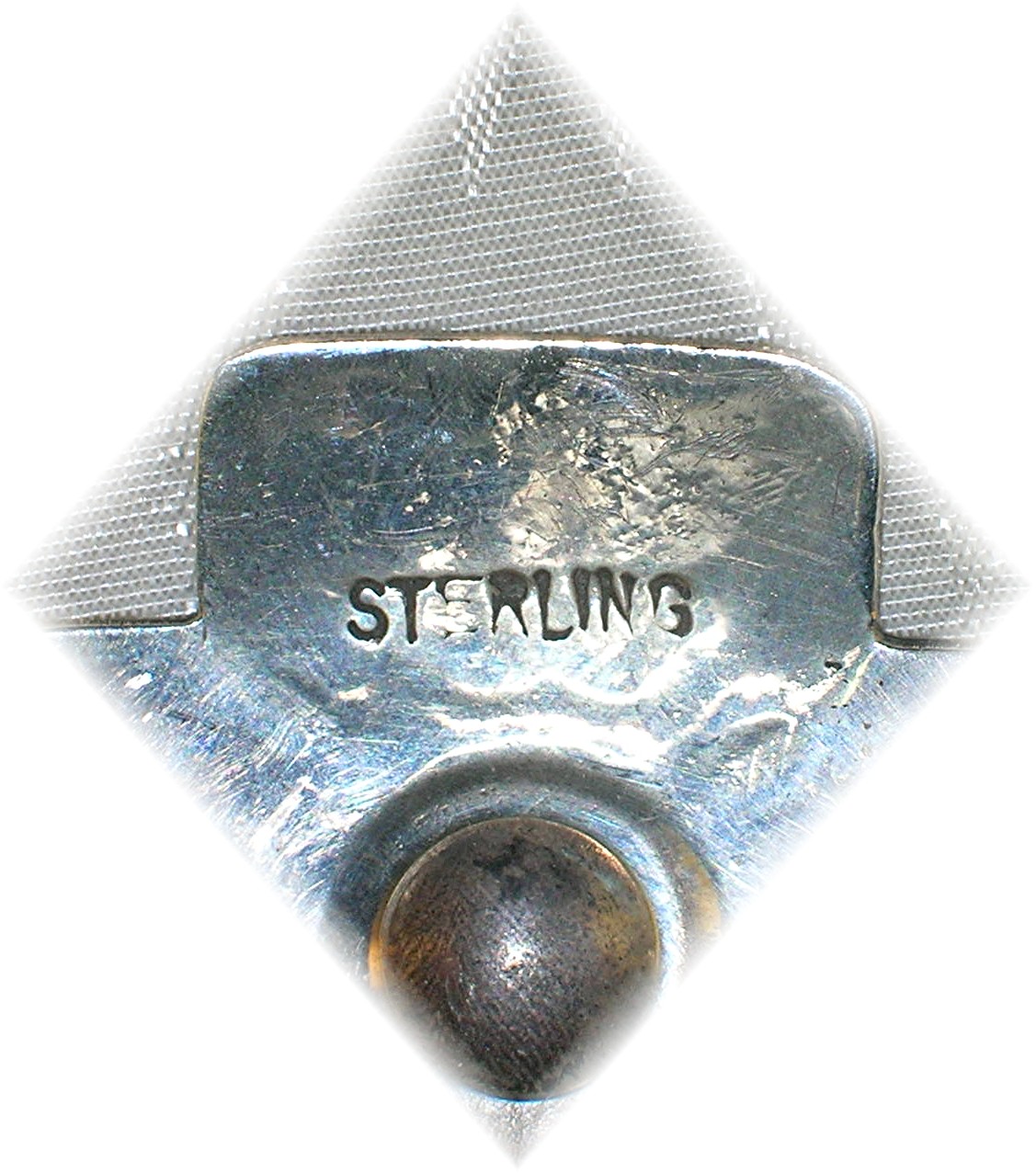 Sterling Silver Native AmericanSigned LOU Clip Earrings