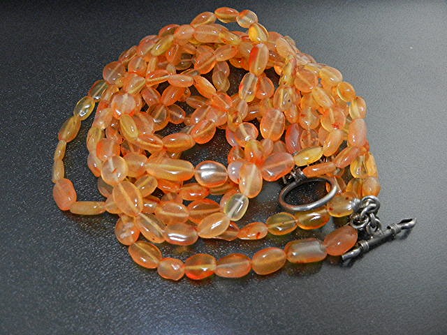 Carnelian Sterling Silver 5 Strand Toggle Clasp