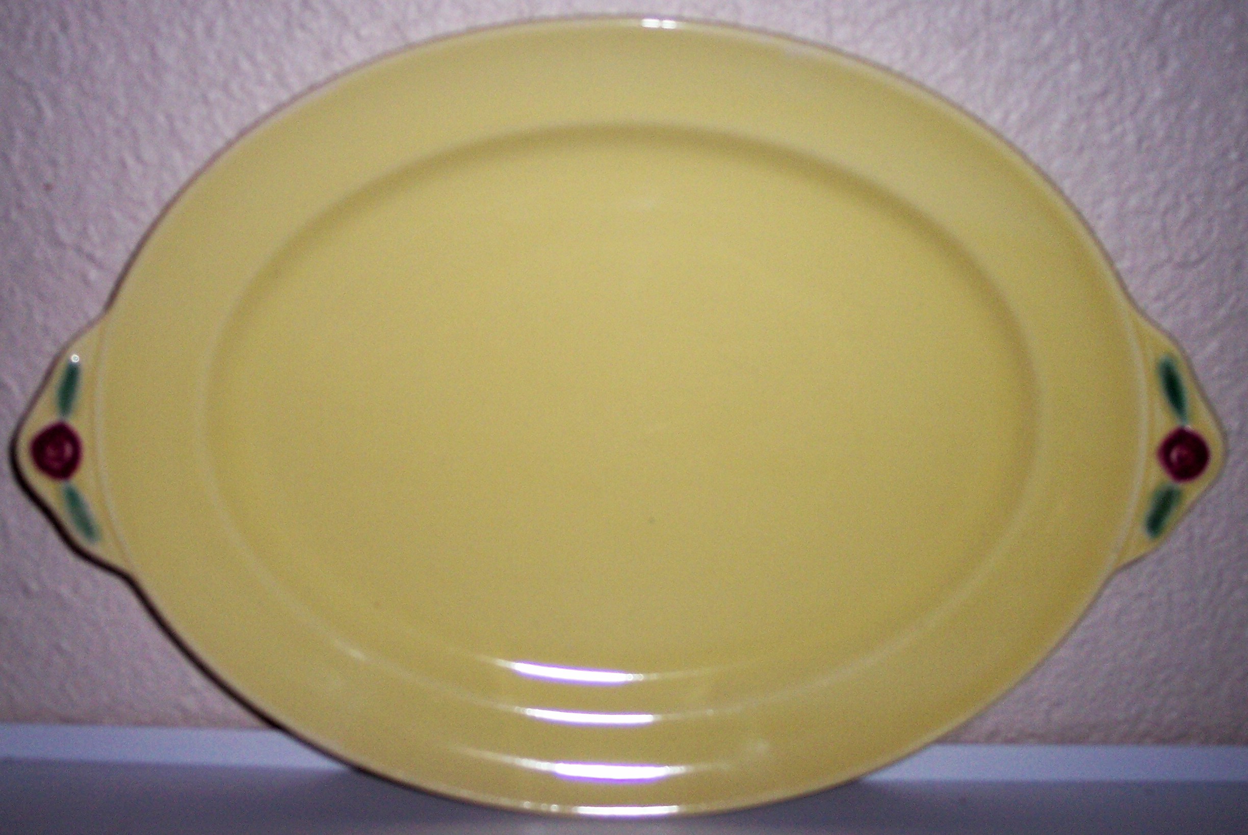 Coors Pottery Rosebud Yellow Platter - Flawless!