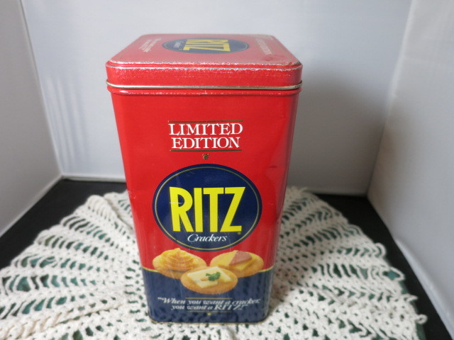 Vintage Ritz Crackers Nabisco Limited Edition Tin 1987 Dents Rust
