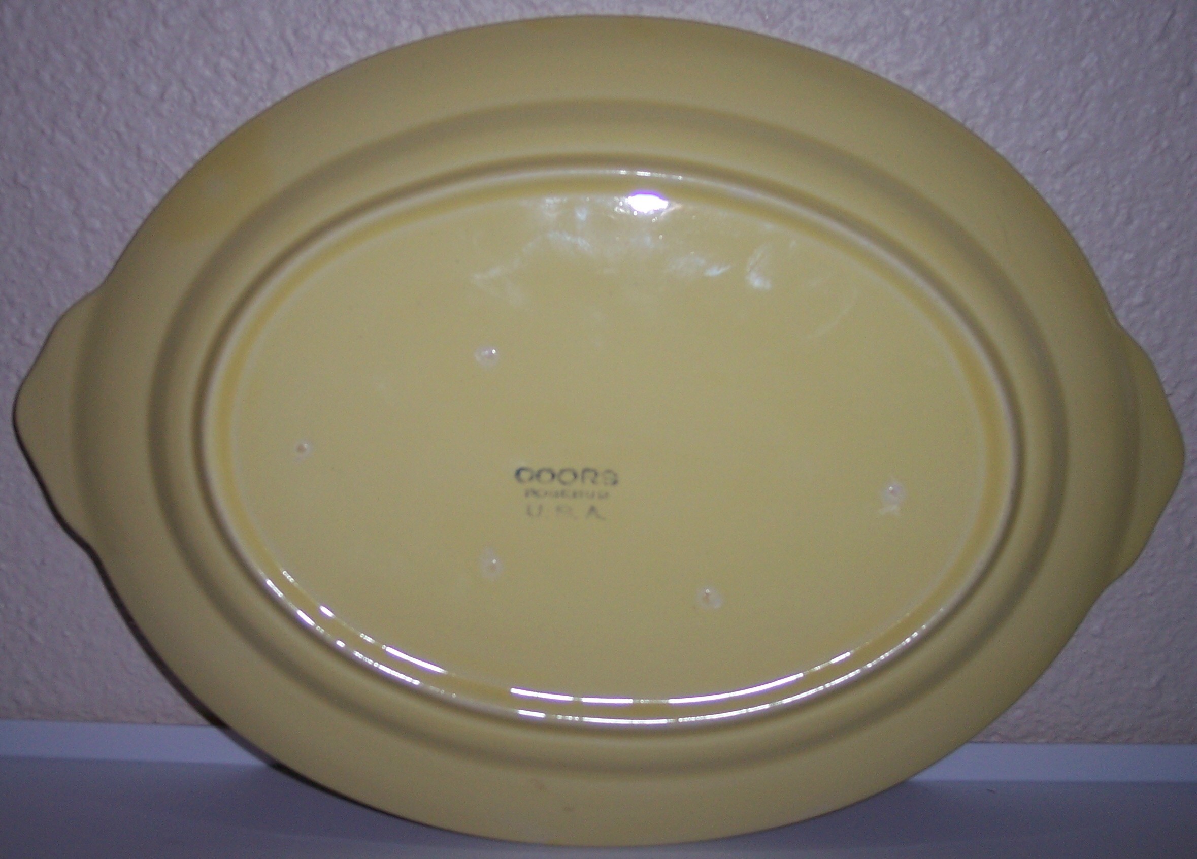 Coors Pottery Rosebud Yellow Platter - Flawless!