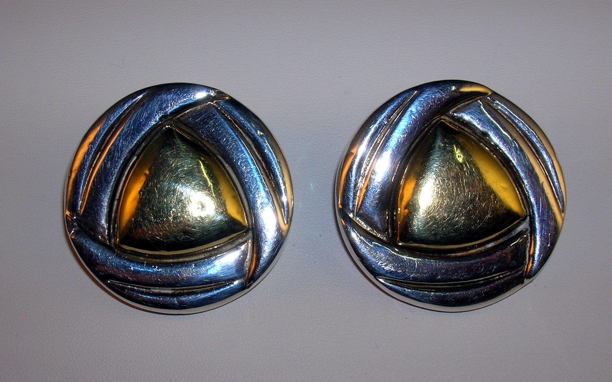 Sterling Silver and Brass Designer SIMON SEBBAG Earring