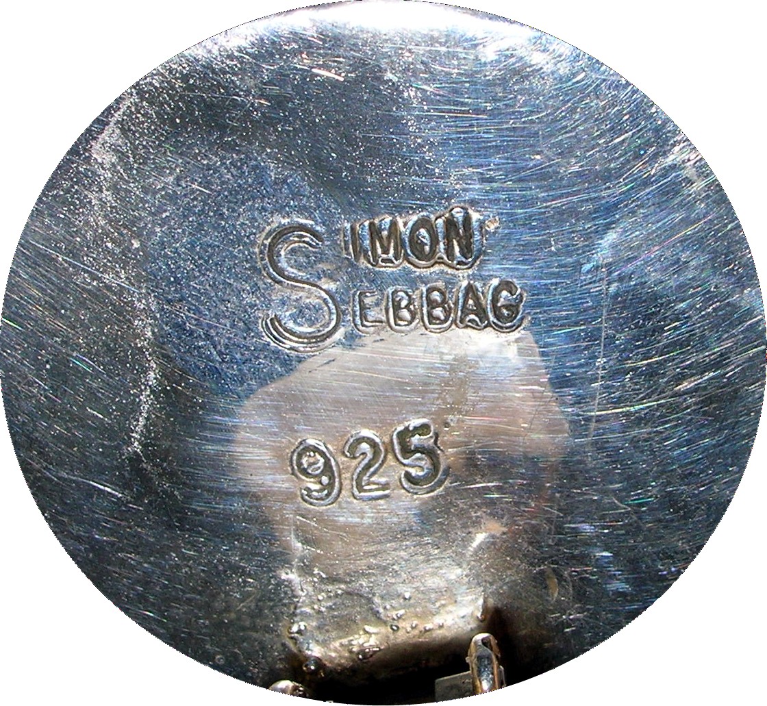 Sterling Silver and Brass Designer SIMON SEBBAG Earring