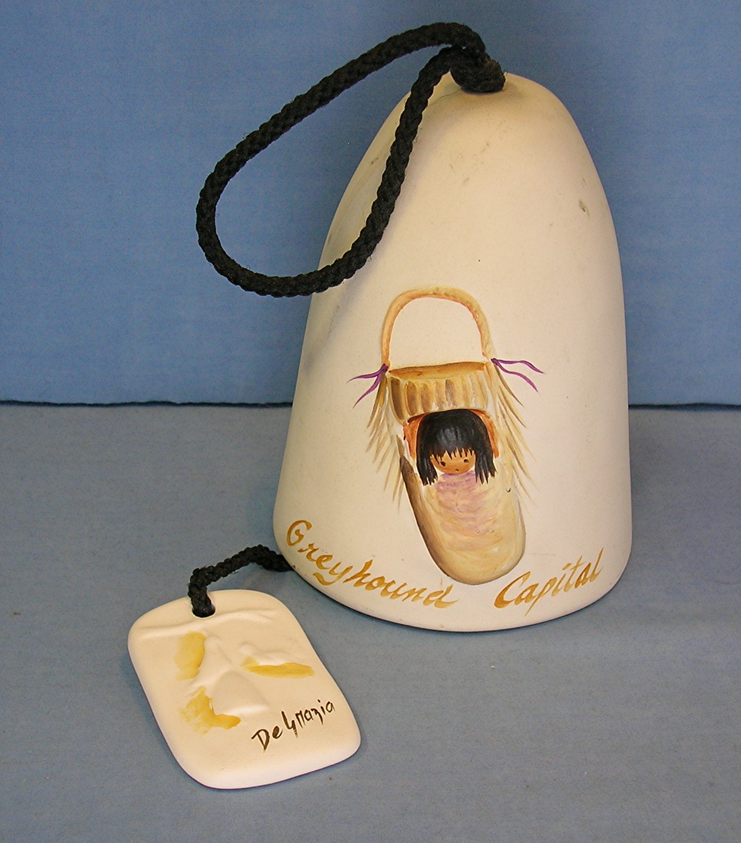 De Grazia Ceramic Wind Bell Navajo Mother Mexico