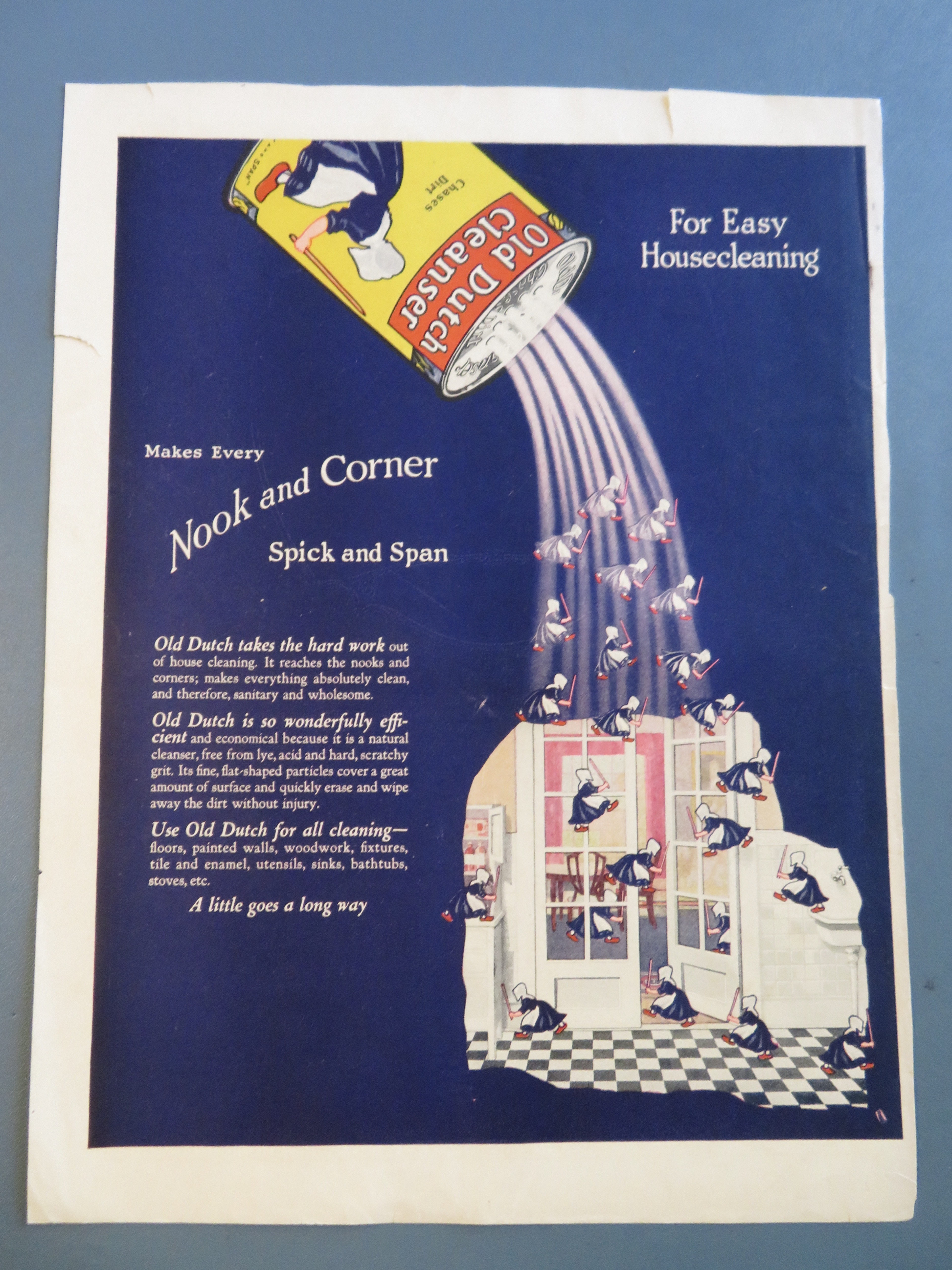 1920 Old Dutch Cleanser with Bunch of Old Maids
