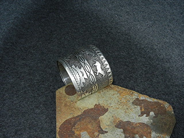 Navajo Tommy Singer Snr Horses Sterling Silver Cuff