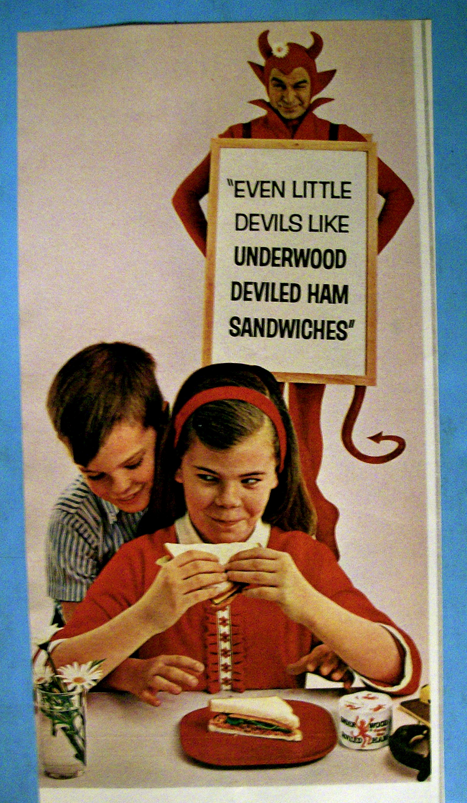 1963 Underwood Deviled Ham w/Girl Eating a Sandwich