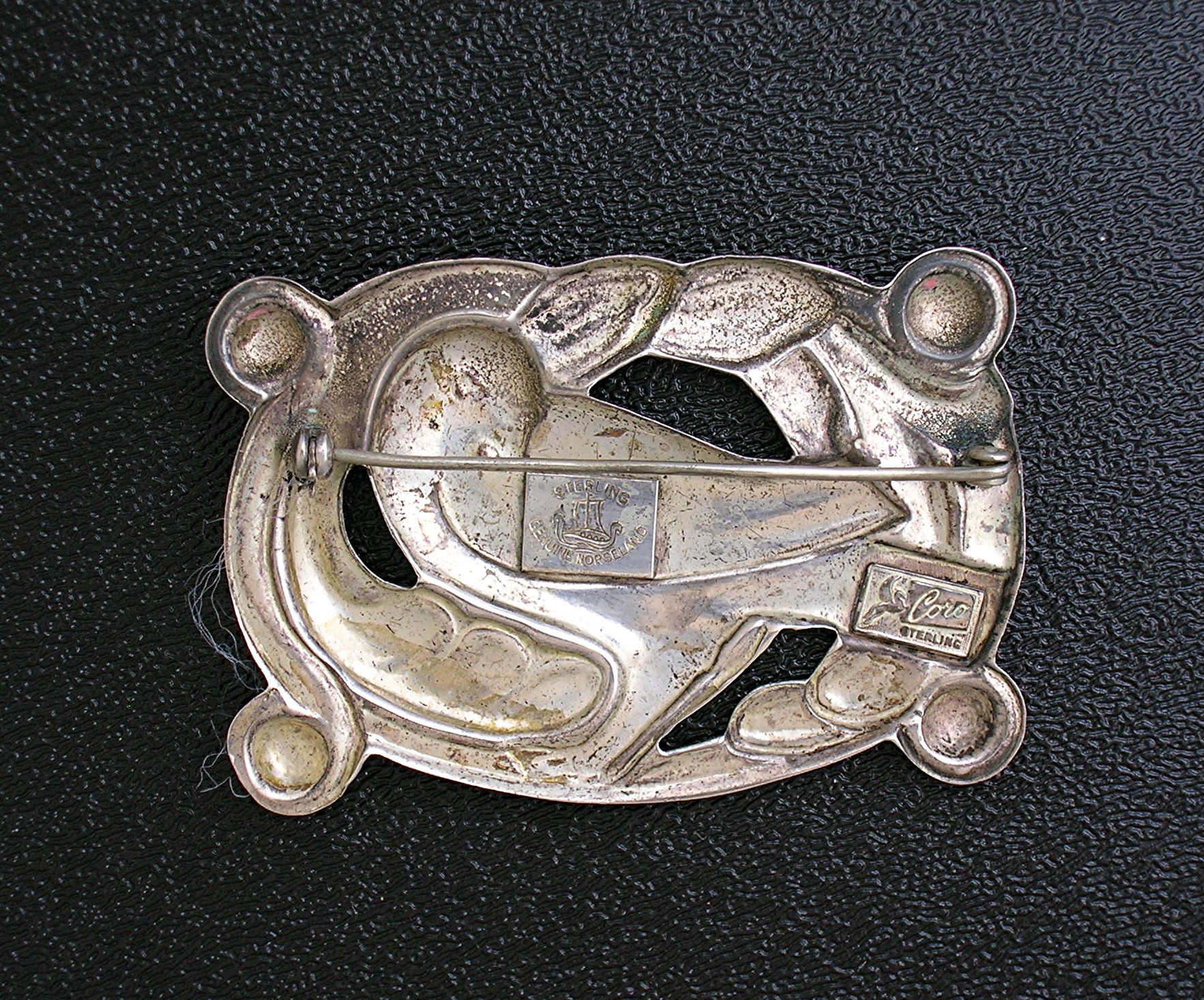 CORO Sterling Silver Norseland Design Bird Brooch
