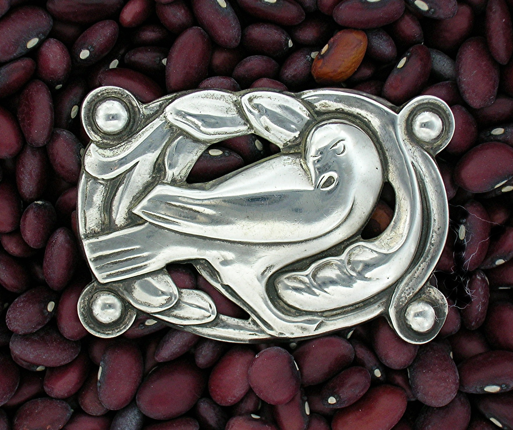 CORO Sterling Silver Norseland Design Bird Brooch