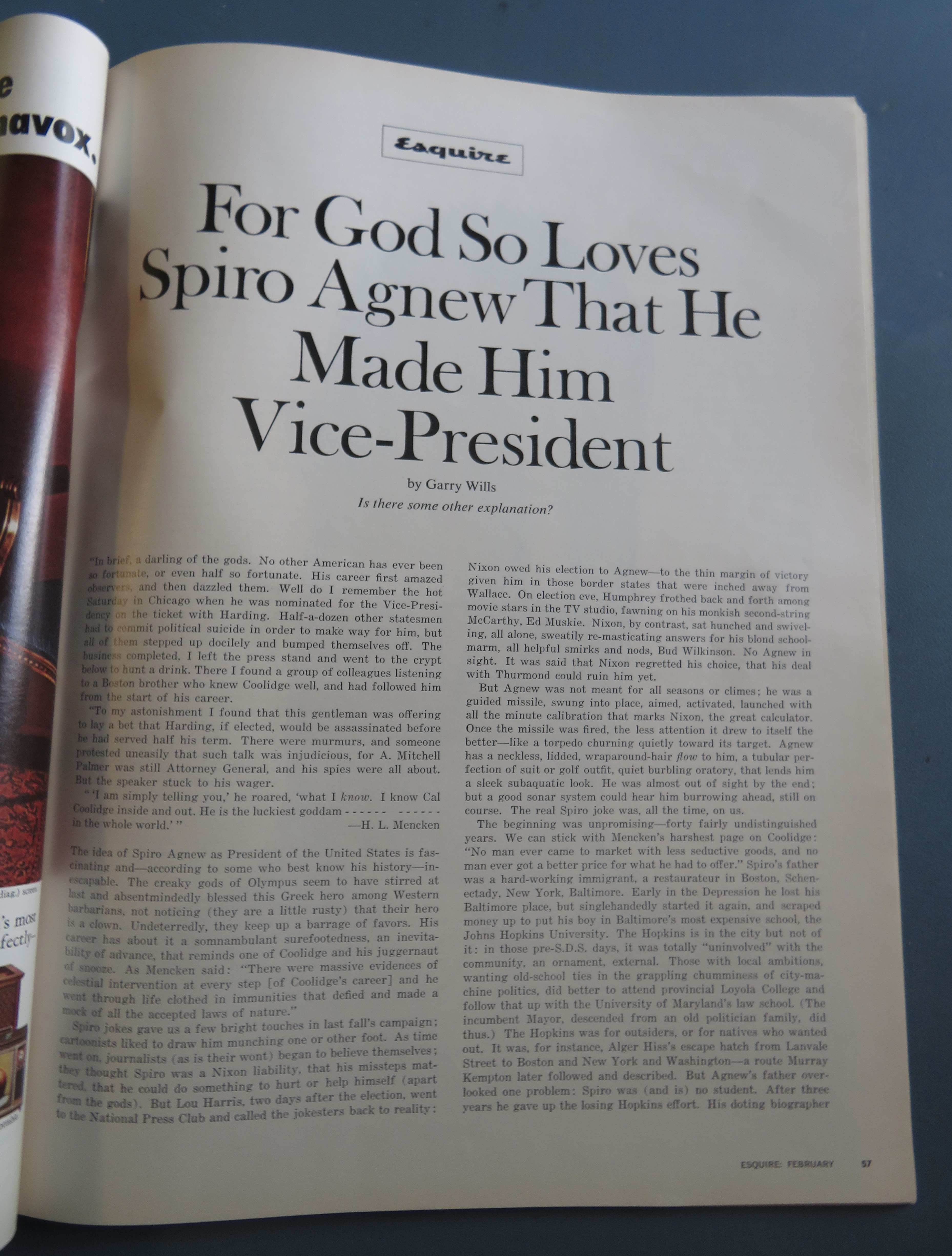 Esquire Magazine February 1969 Chicks Up Front