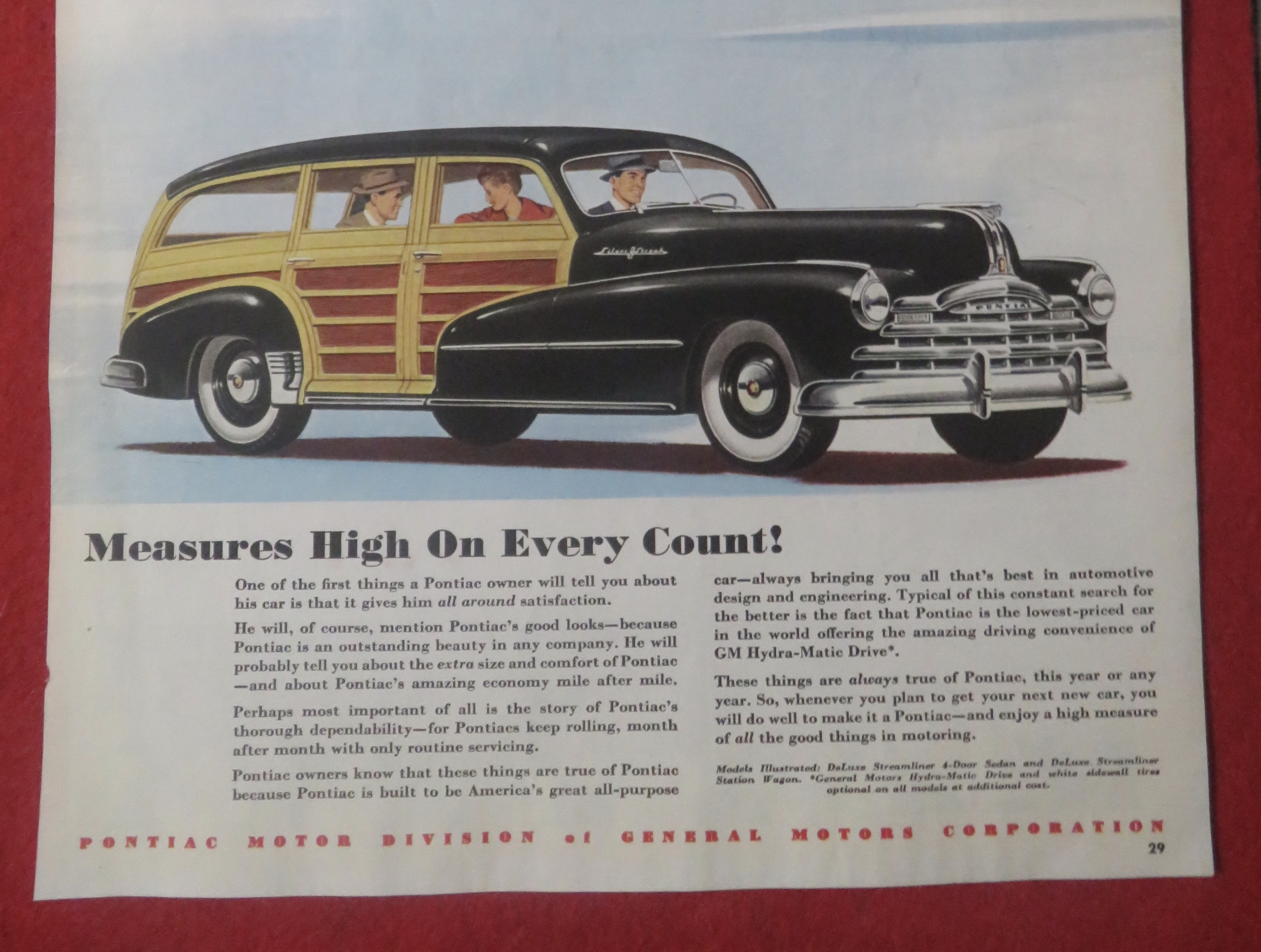 1948 Pontiac Automobile with Car & Wagon