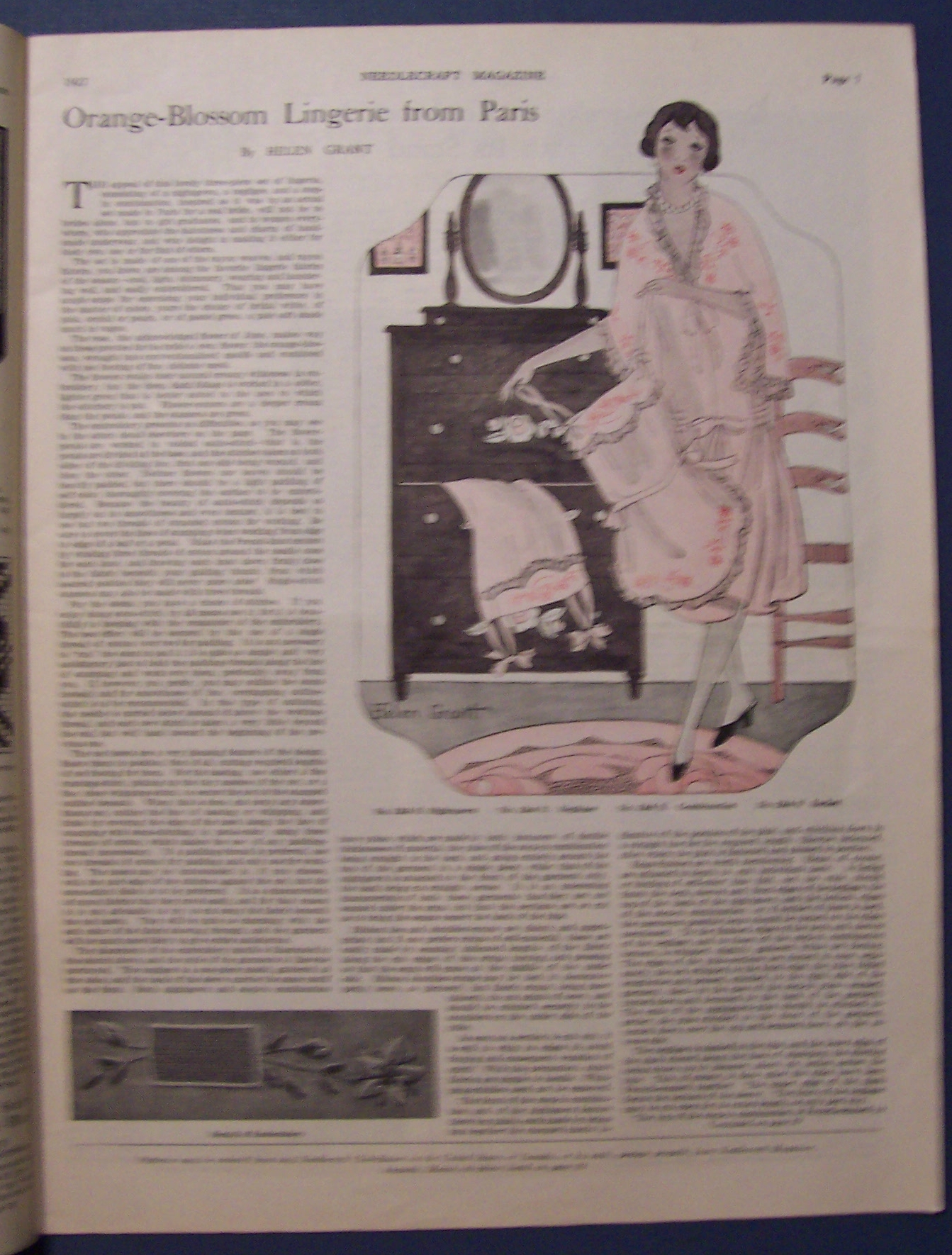 Needlecraft  Magazine w/ Helen Grant Cover - June 1927