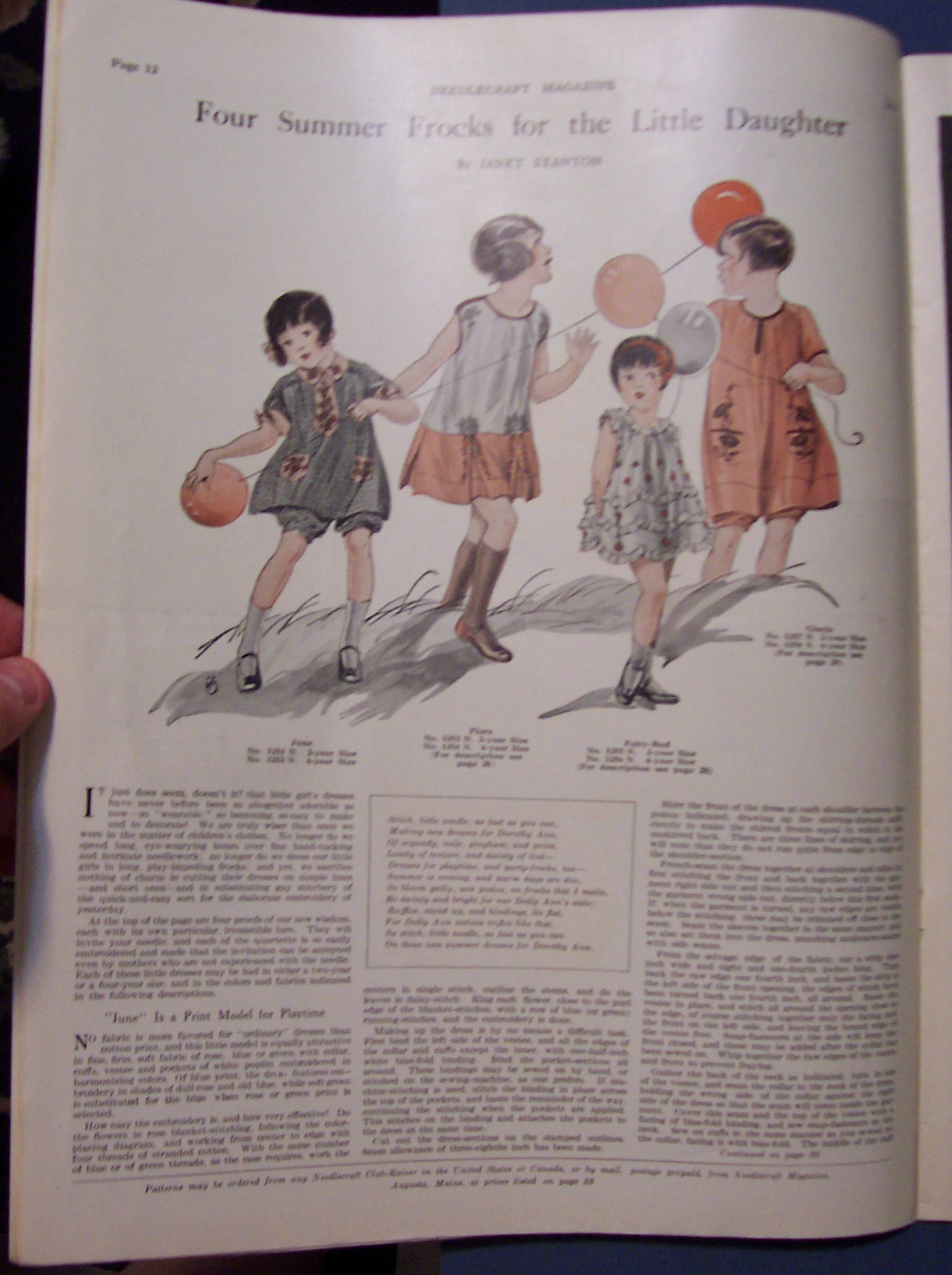 Needlecraft  Magazine w/ Helen Grant Cover - June 1927
