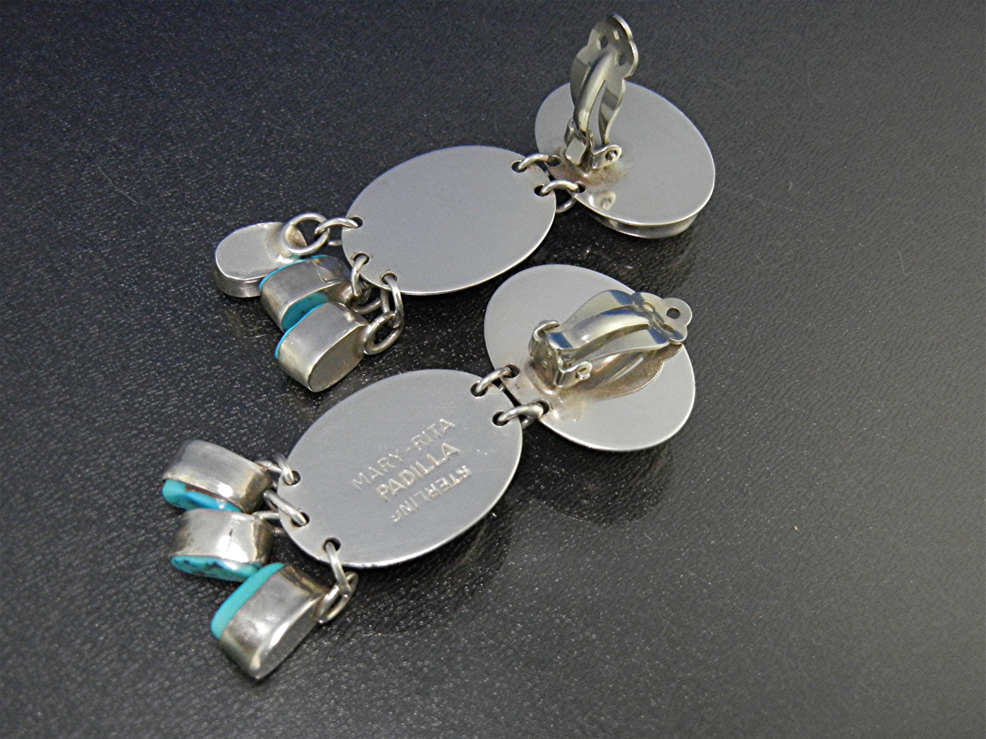 Navajo Sterling Silver Sleeping Beauty Clip Artist Earr