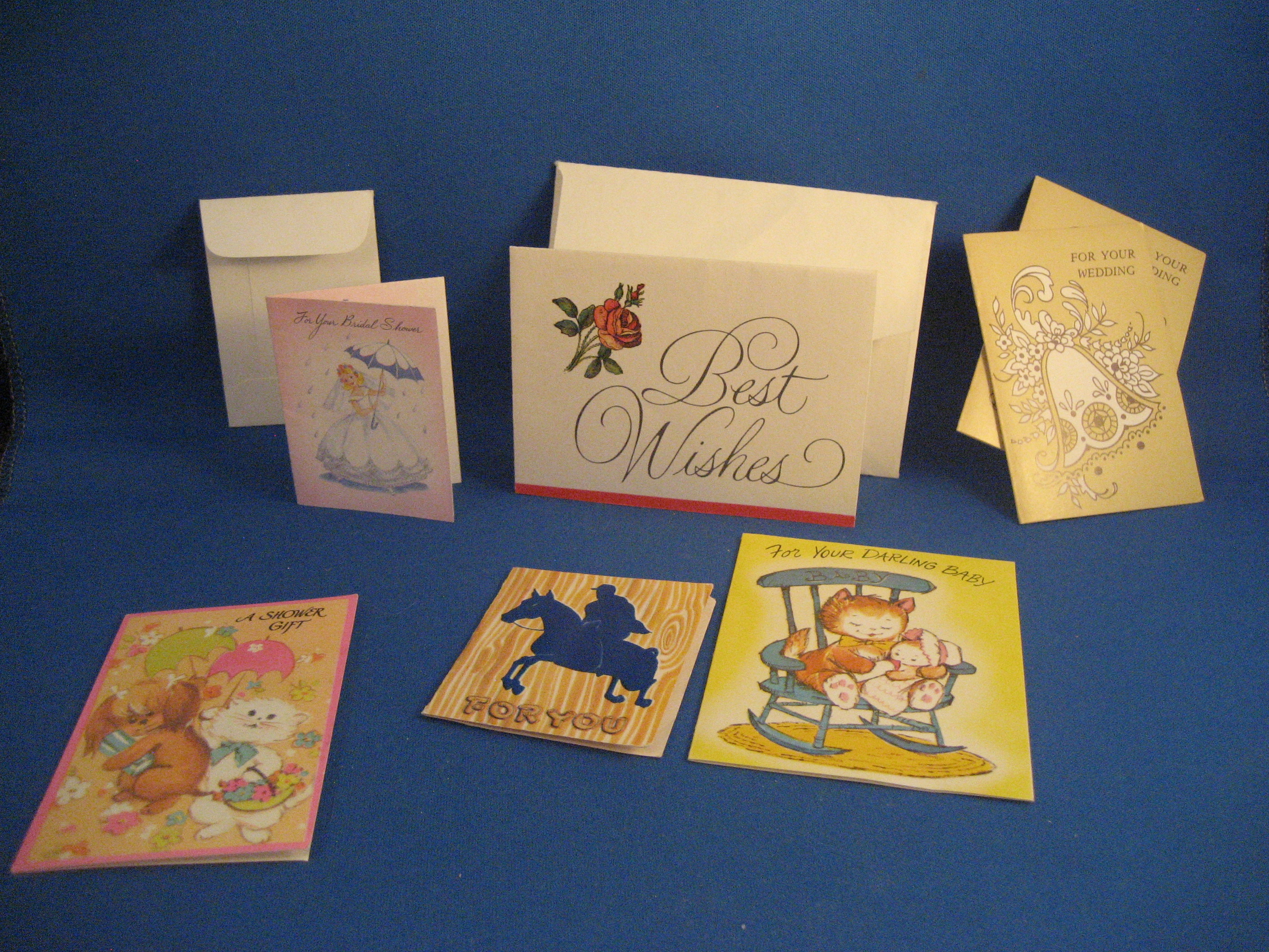 Mixture of Miniature Vintage Greeting Cards