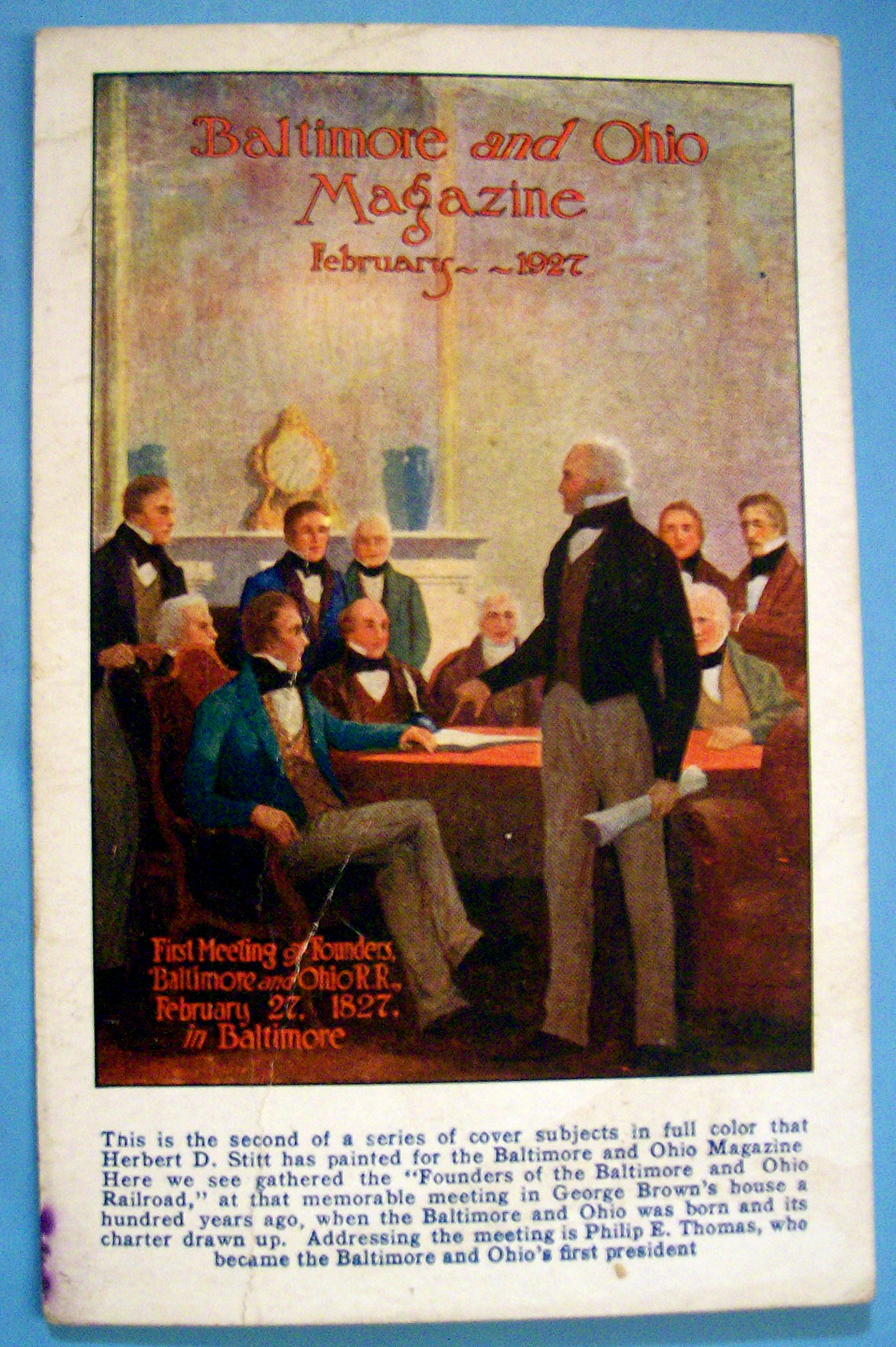 Founders Of Baltimore Postcard By Herbert D. Stitt