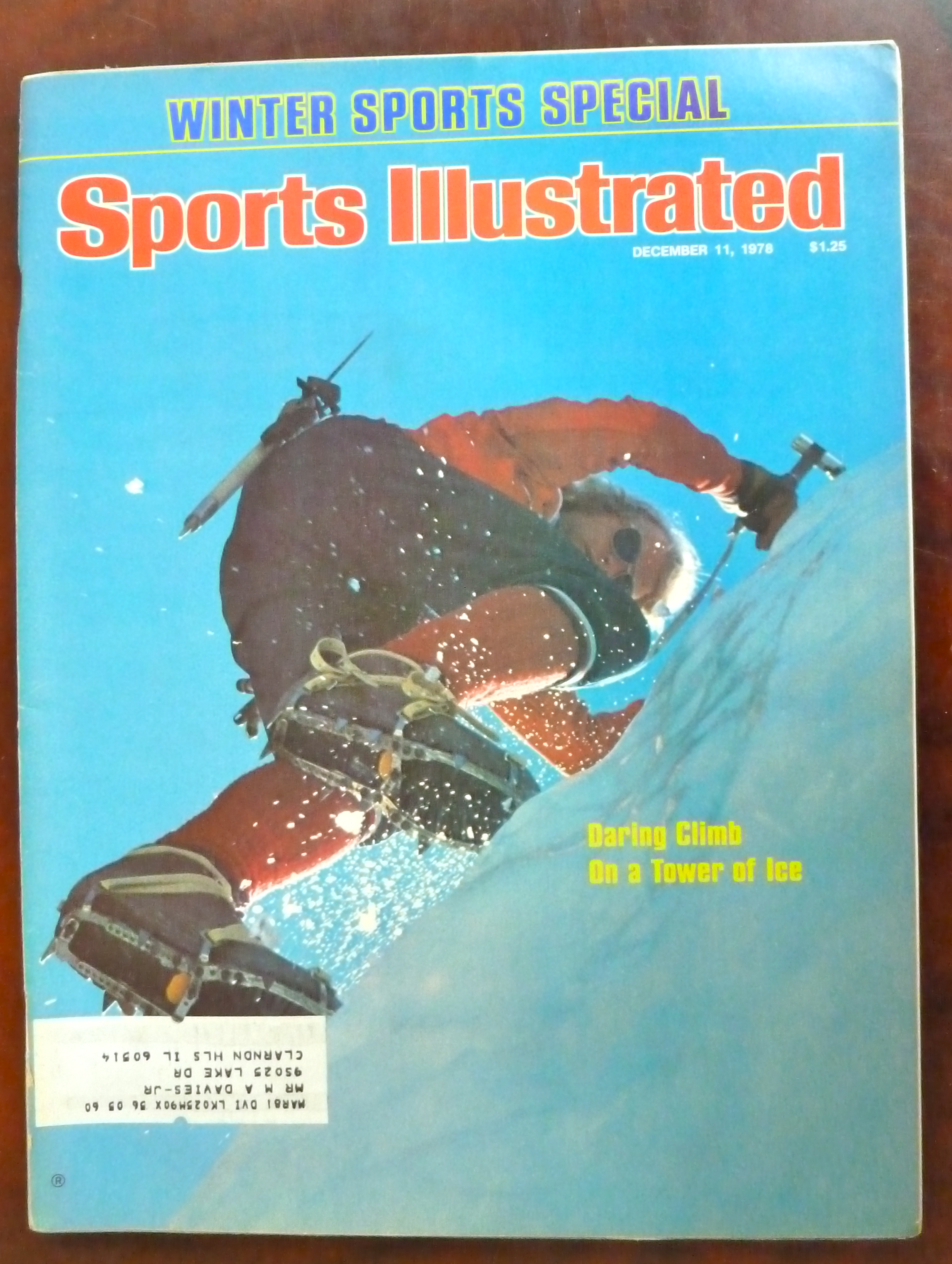 Sports Illustrated Magazine Dec 11, 1978 Climb On Ice