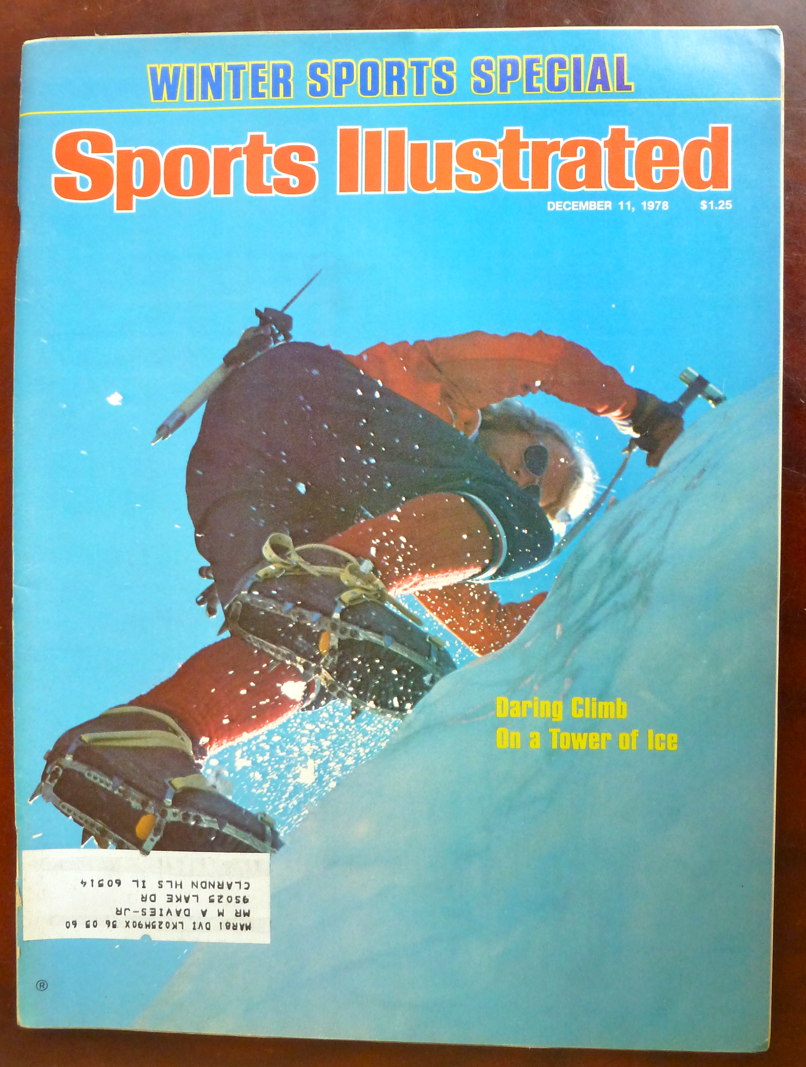 Sports Illustrated Magazine Dec 11, 1978 Climb On Ice
