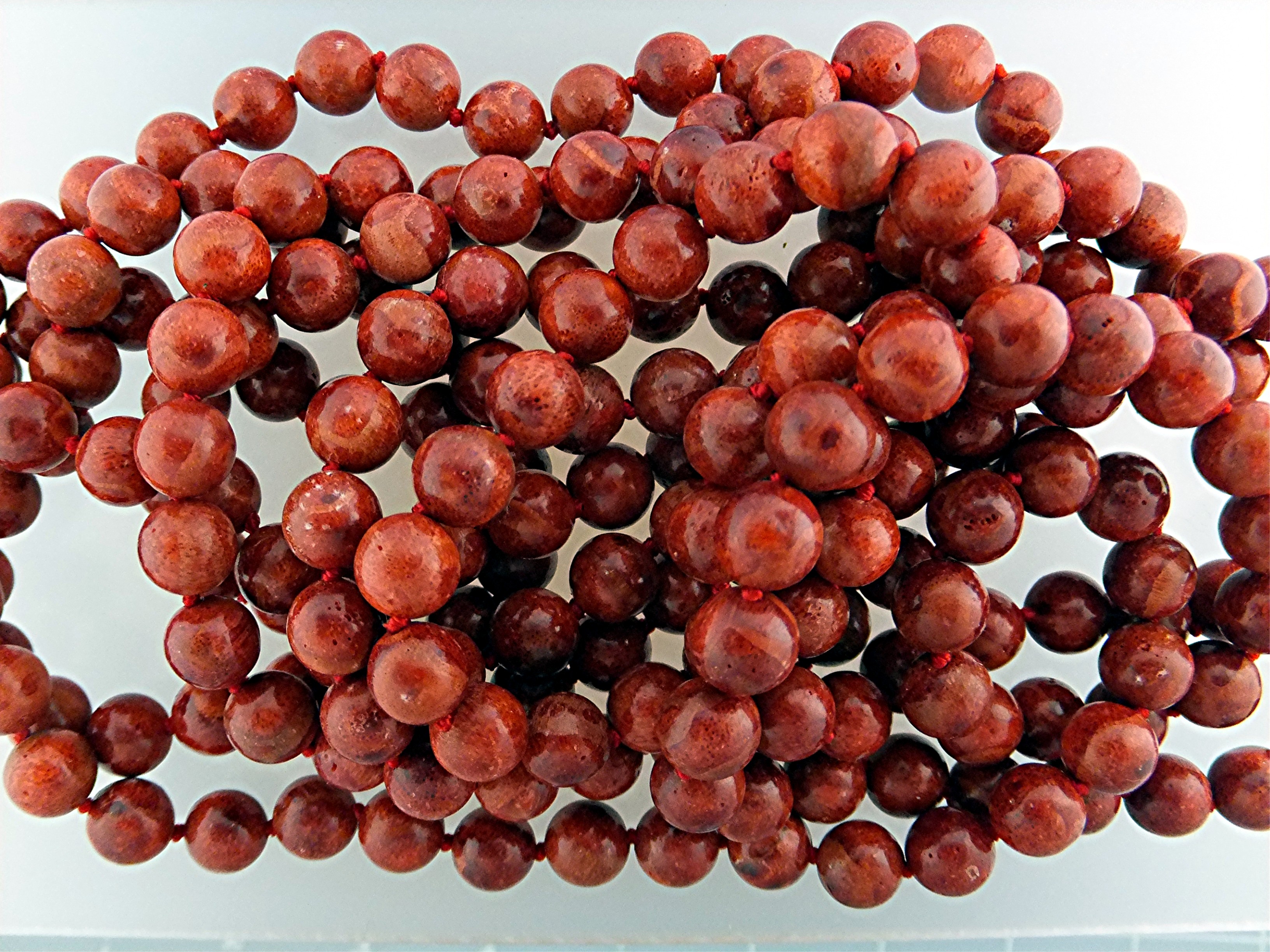 Necklace Apple Coral 77 Inches 8mm