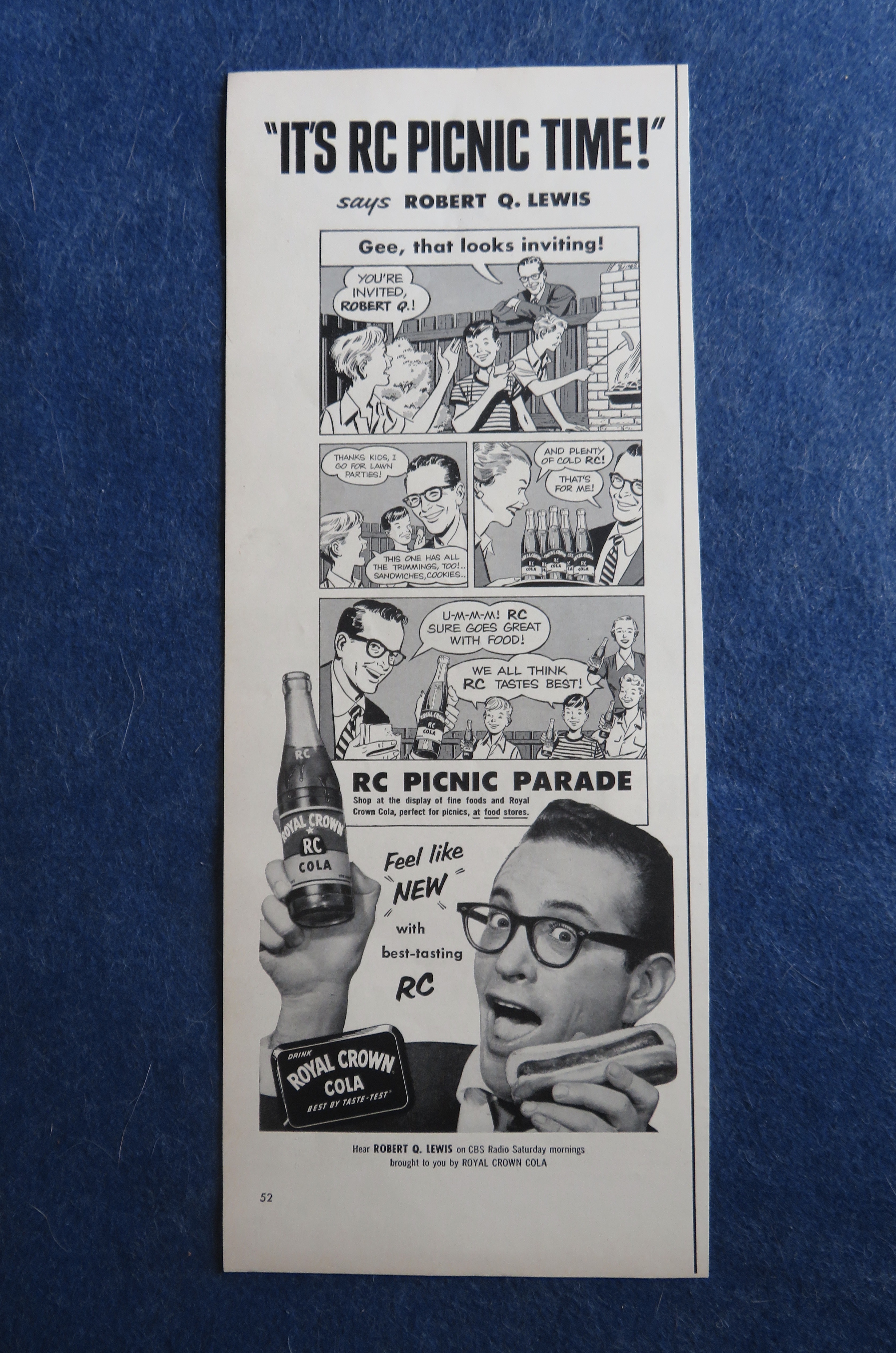 1954 Royal Crown Cola with Robert Q Lewis & Picnic Time