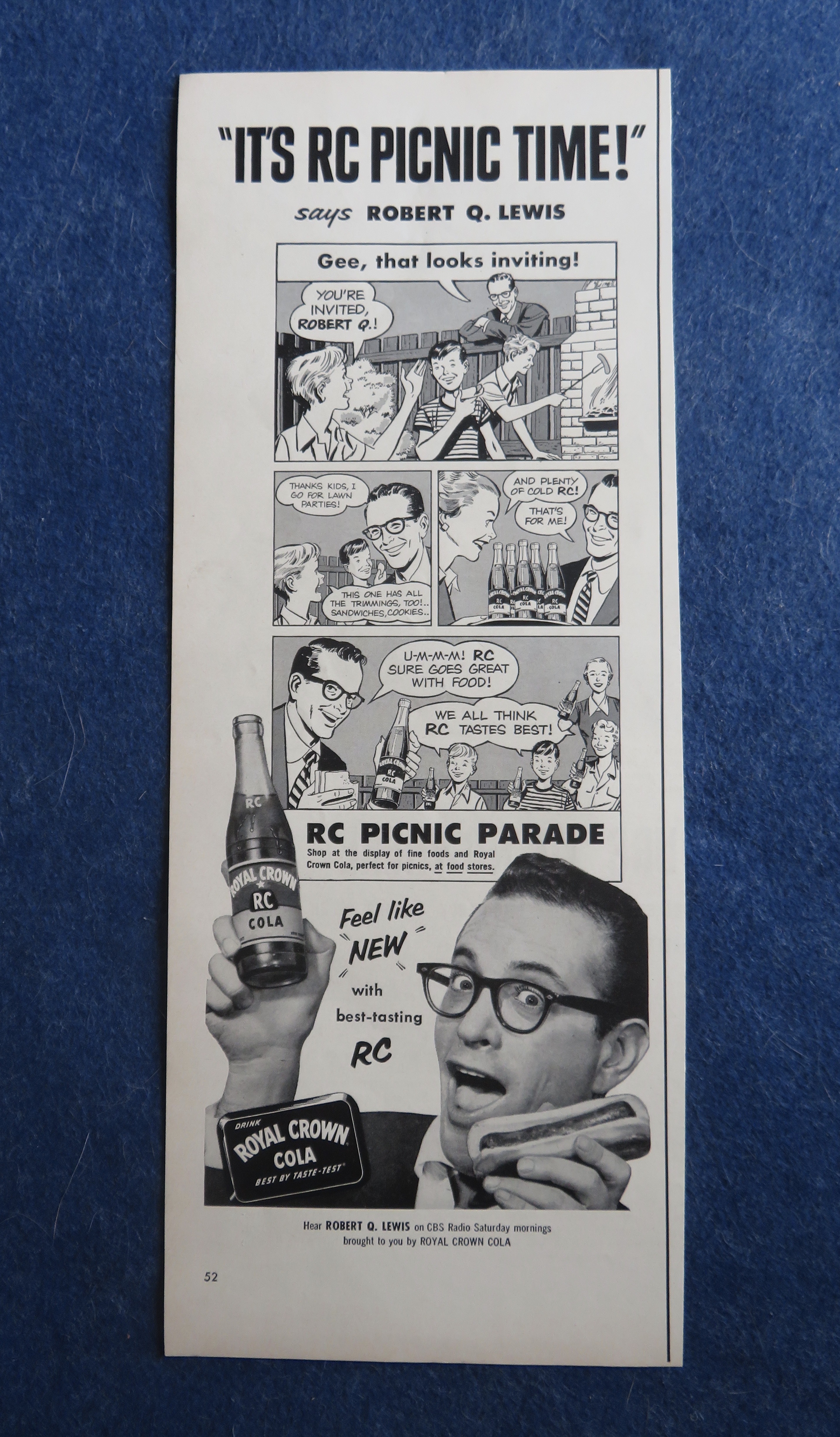 1954 Royal Crown Cola with Robert Q Lewis & Picnic Time