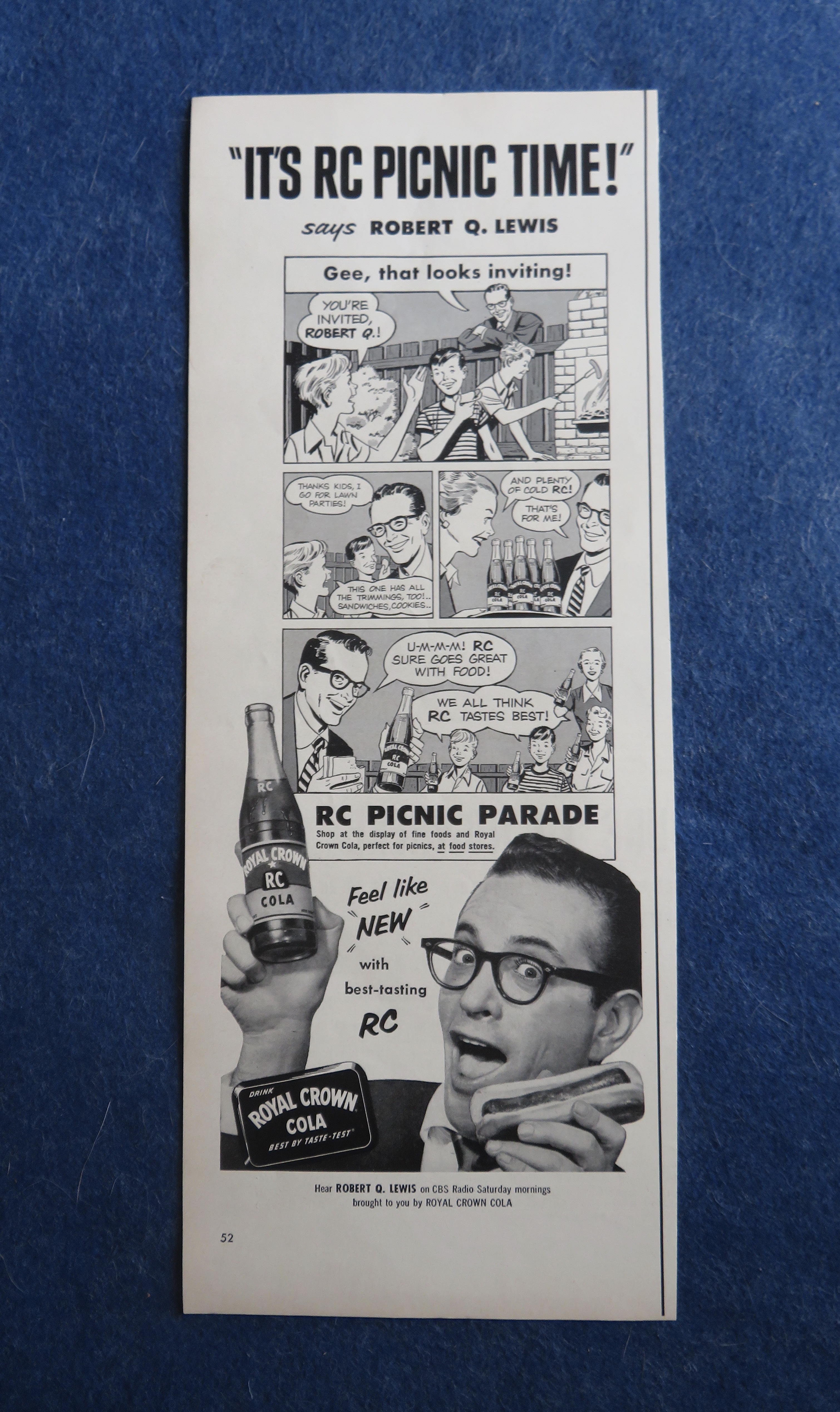1954 Royal Crown Cola with Robert Q Lewis & Picnic Time