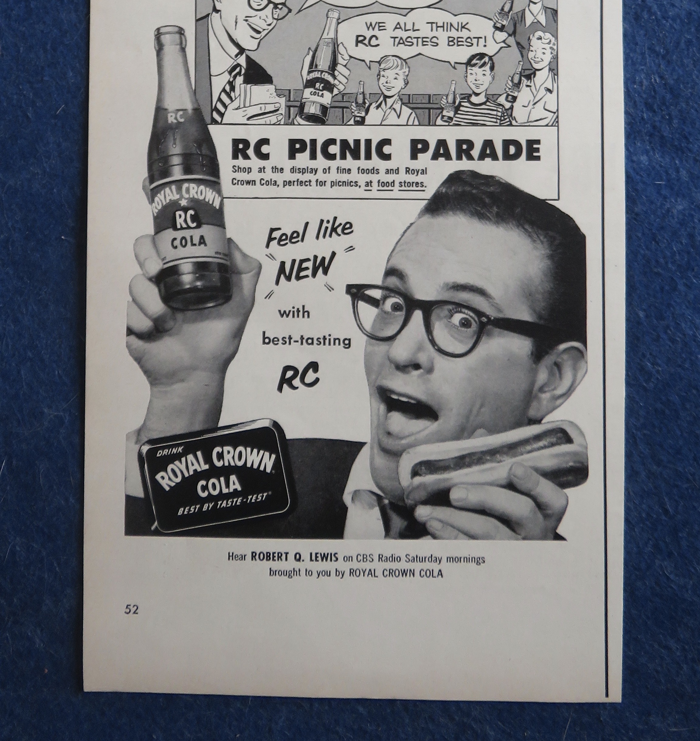 1954 Royal Crown Cola with Robert Q Lewis & Picnic Time