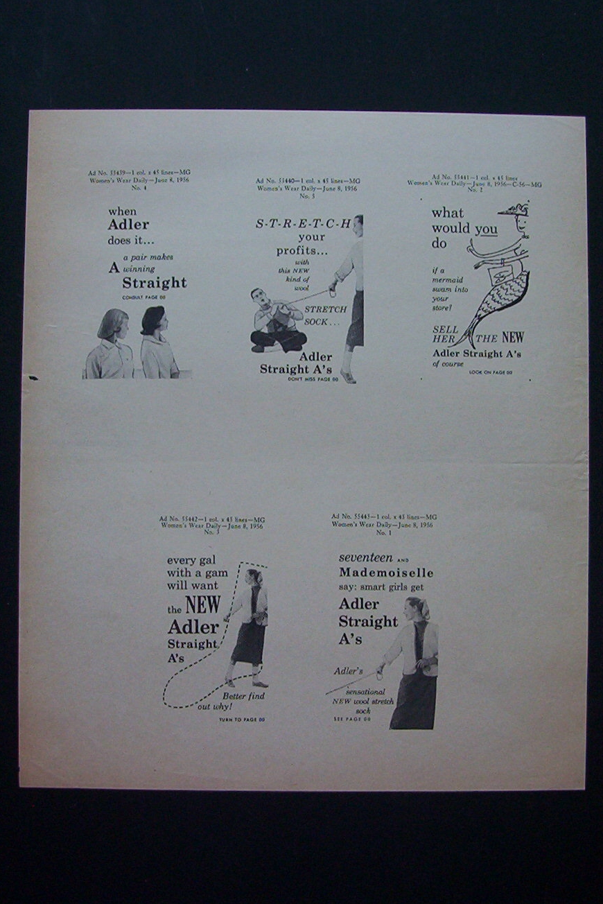 1956 Adler Socks with 5 Different Socks