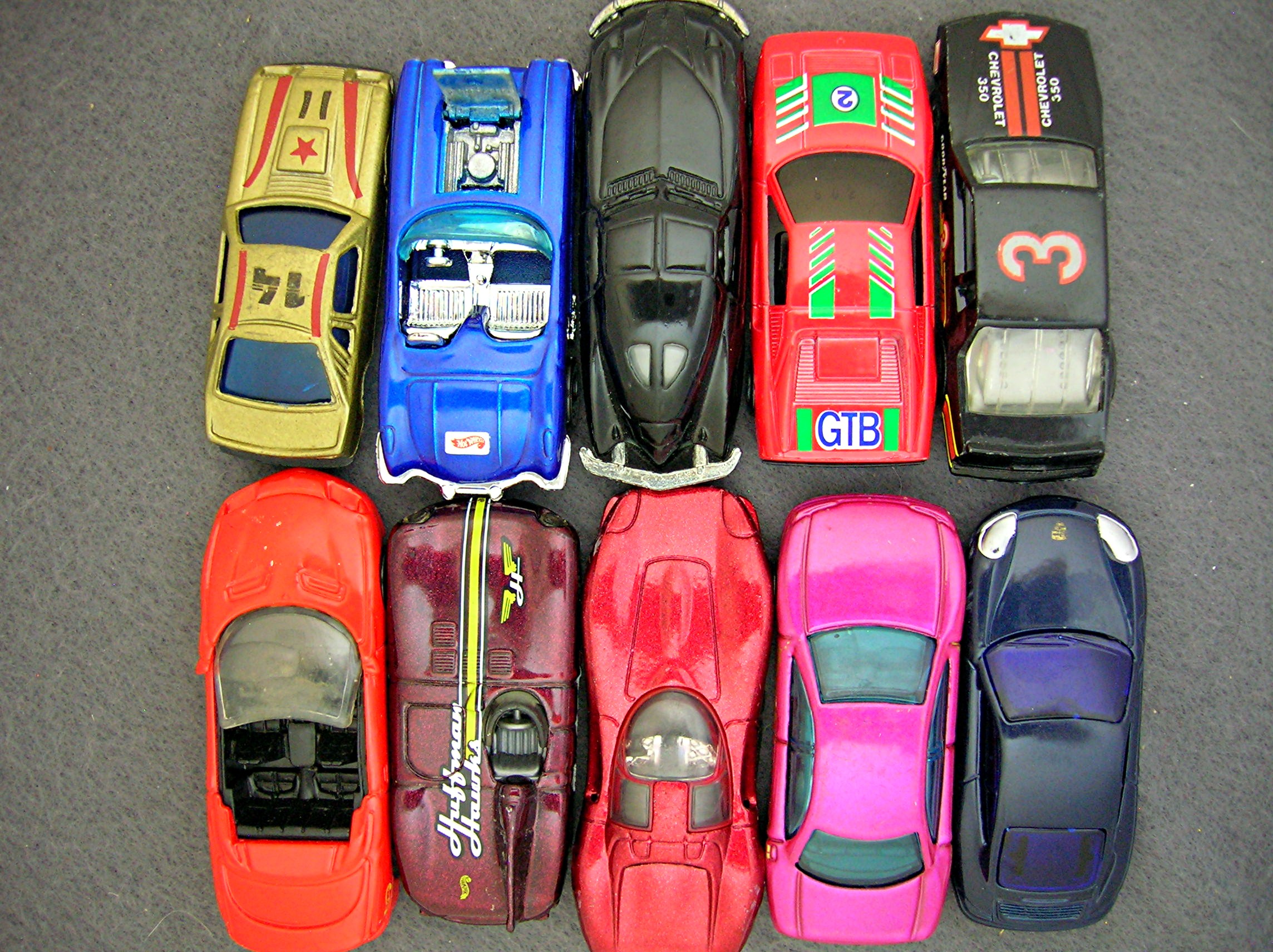 Lot #8 - 10 Diecast, Hot Wheels, style toy vehicles