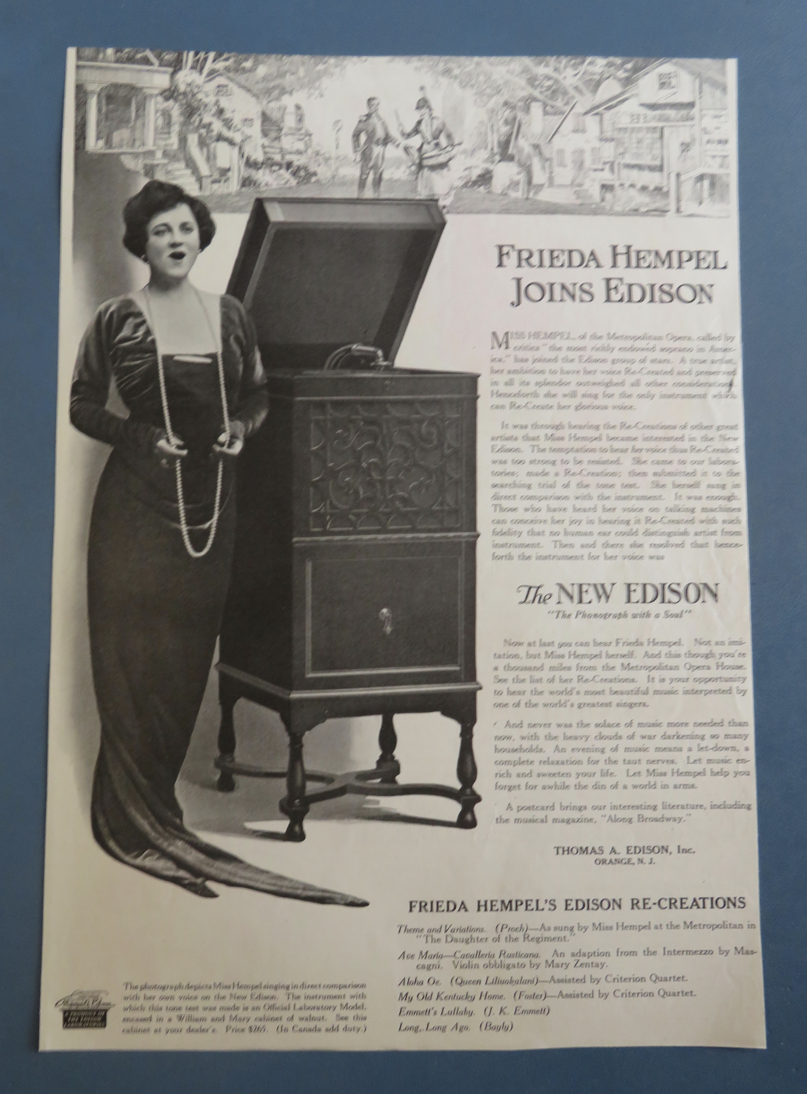 1920's New Edison with Frieda Hempel
