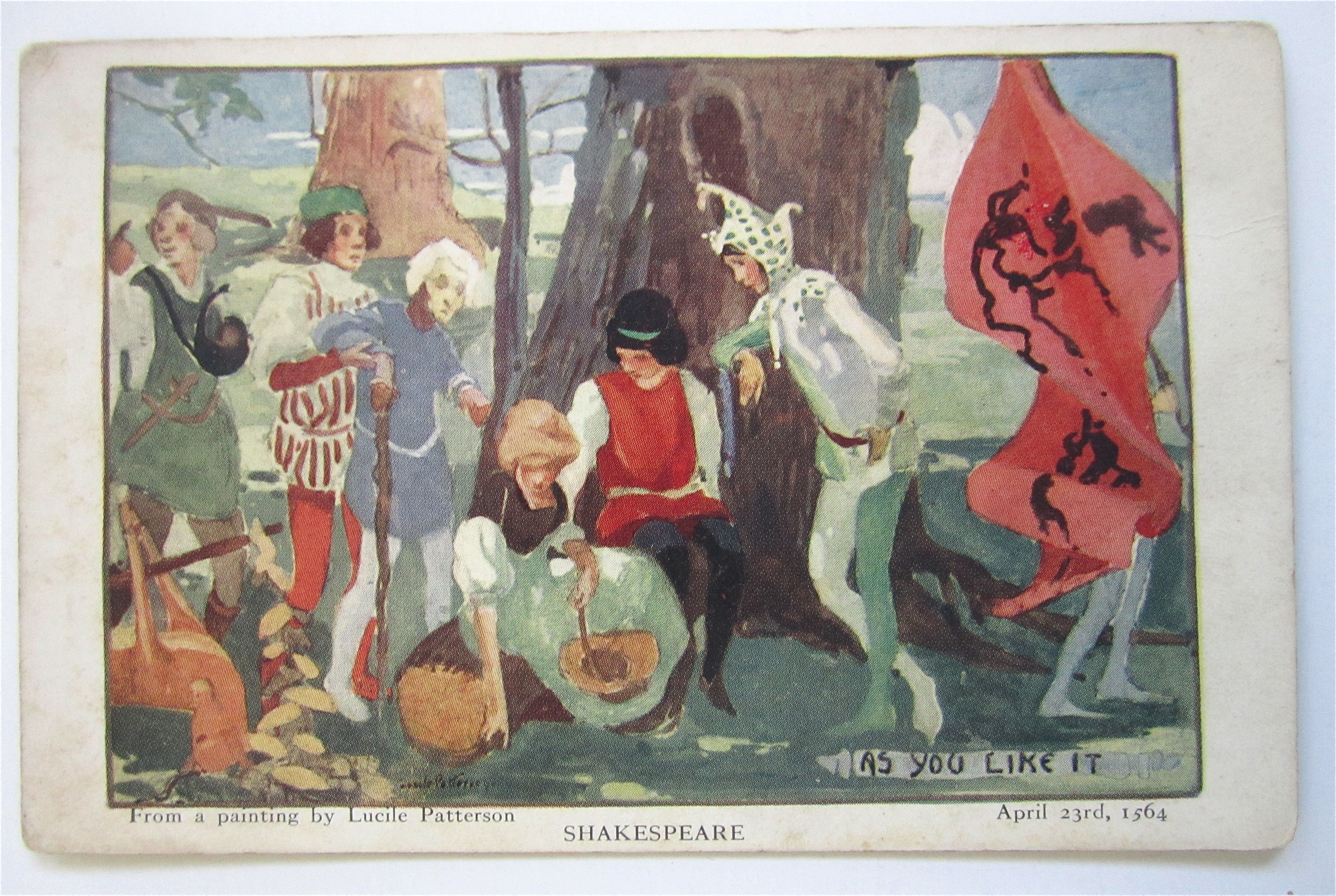 As You Like It, Shakespeare Postcard