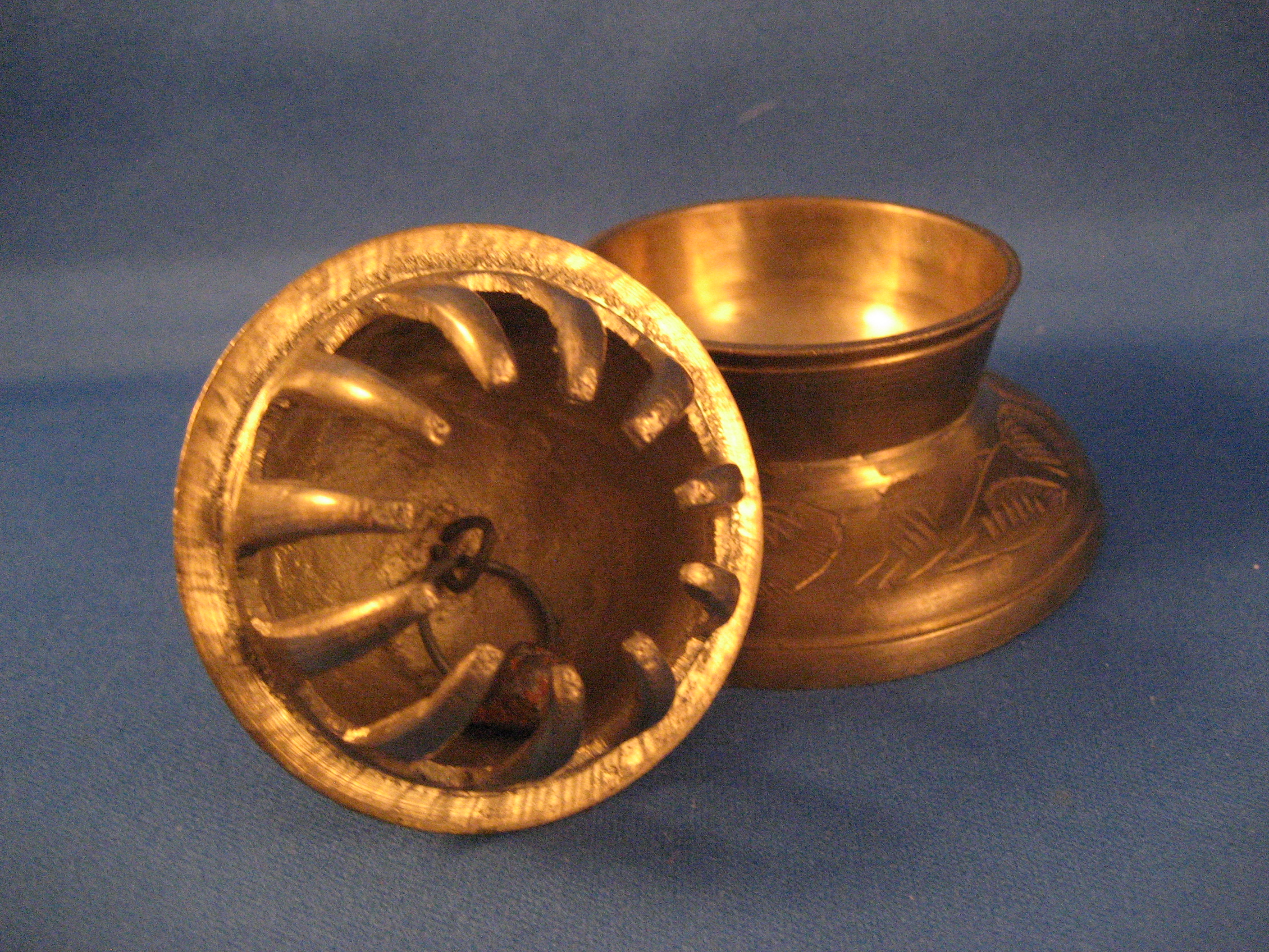 Brass Elephant Claw Bell With Stand