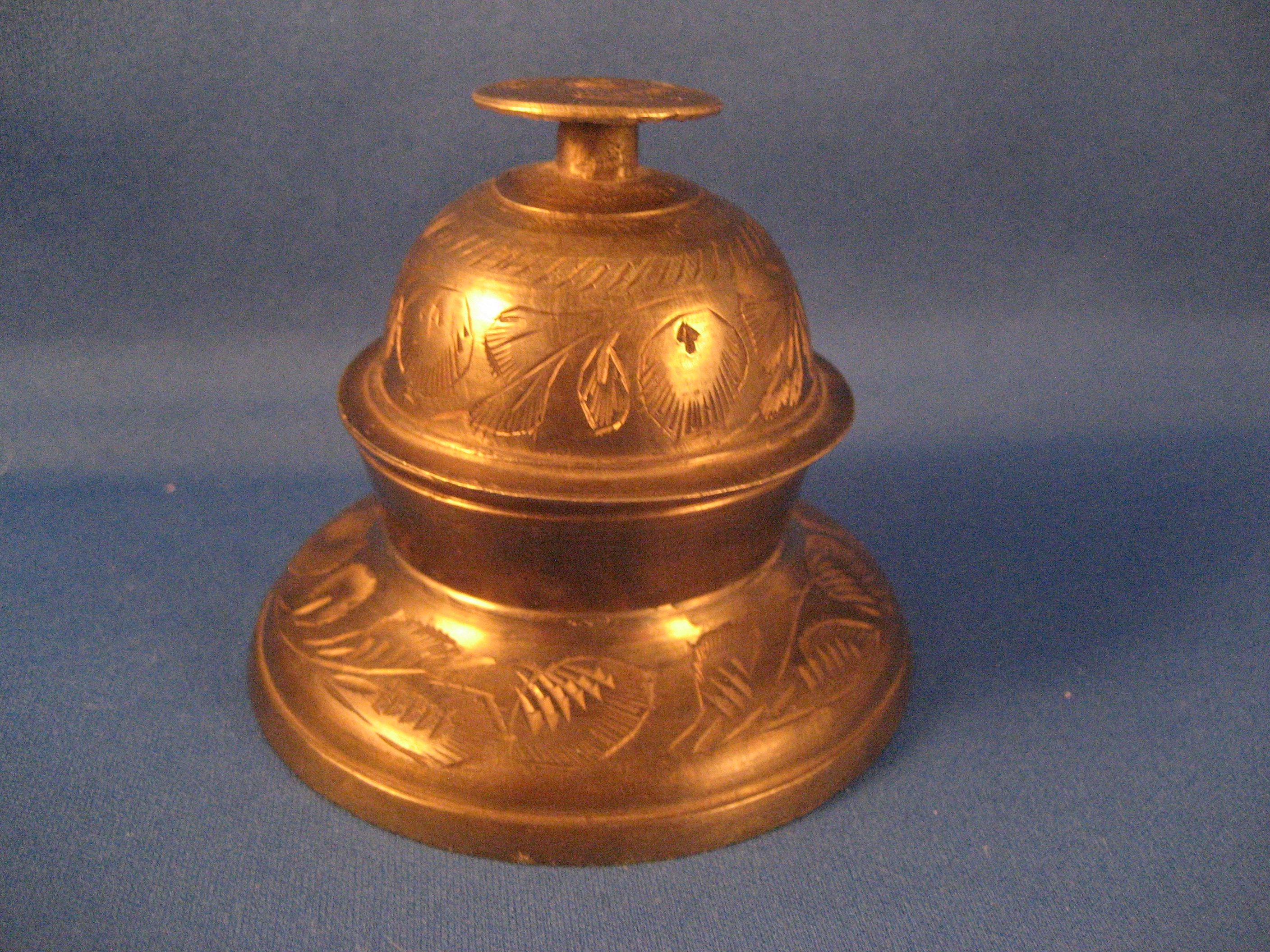 Brass Elephant Claw Bell With Stand