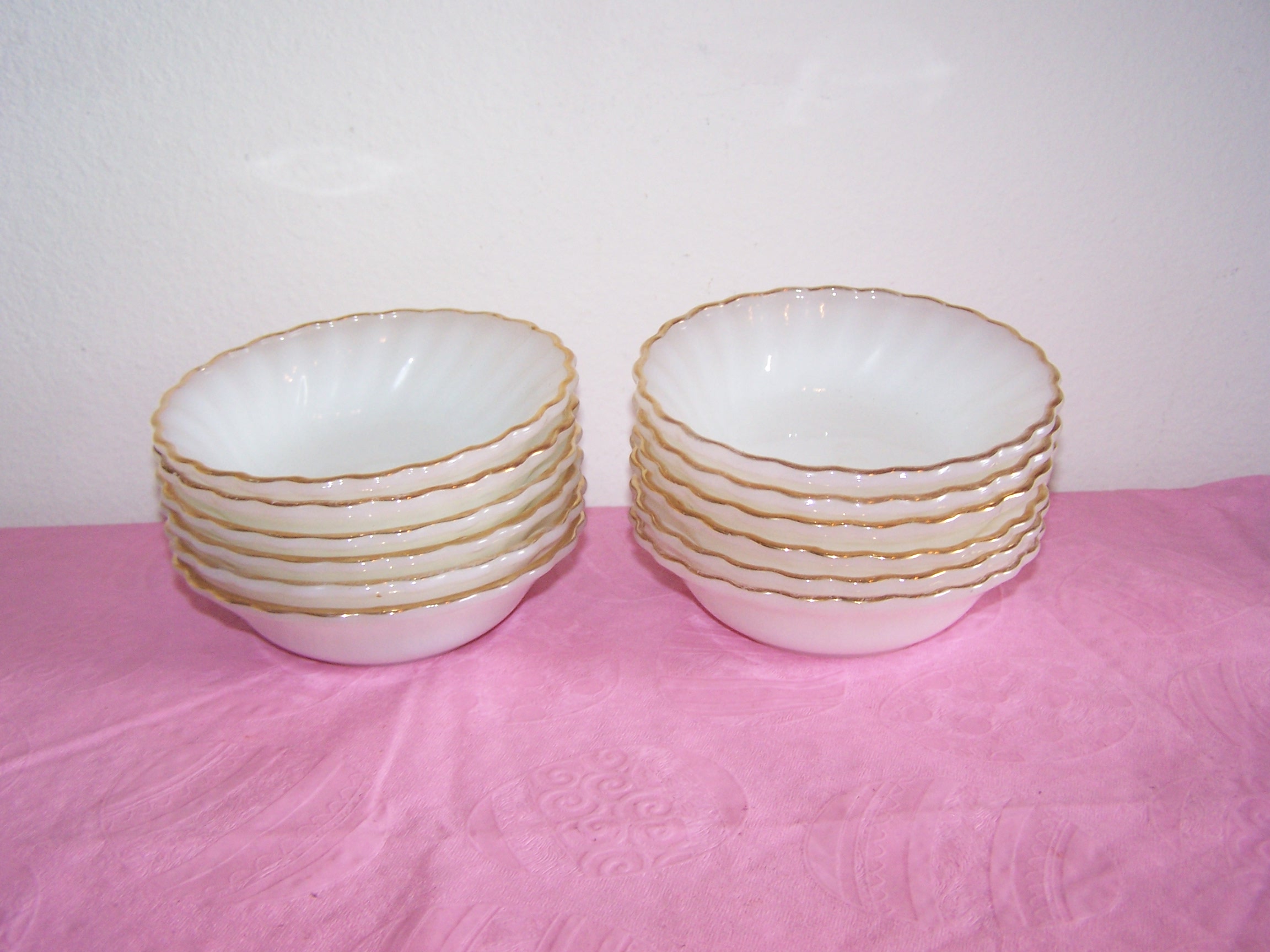 12 Anchor Hocking/Fire King Milk Glass Small Bowls