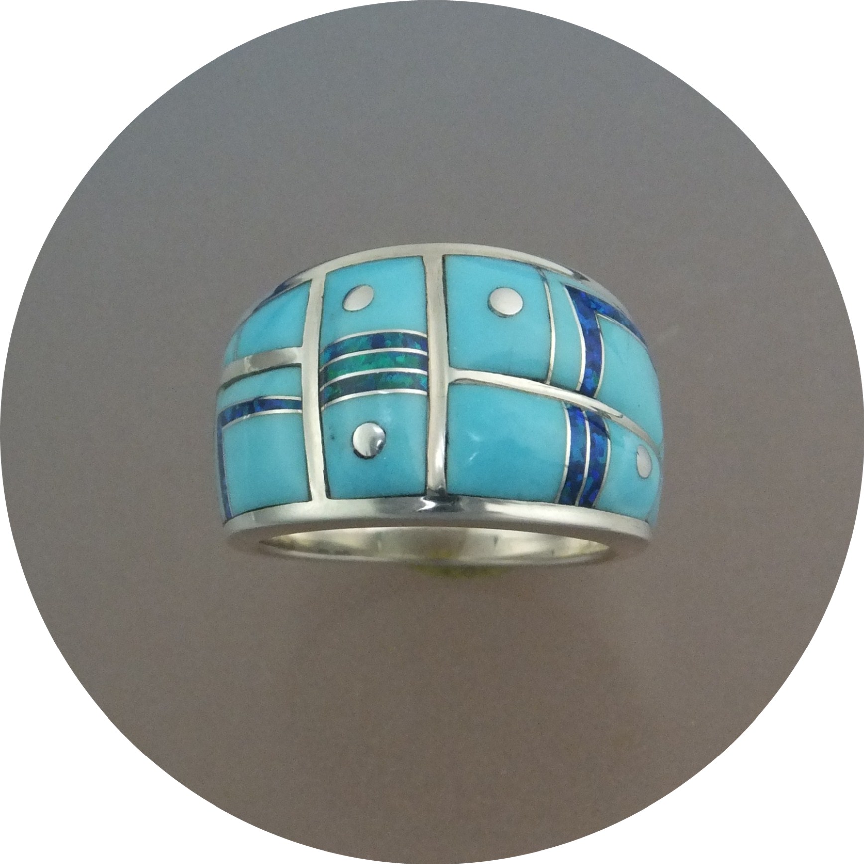 Ring Turquoise Opal Sterling Silver G.L.