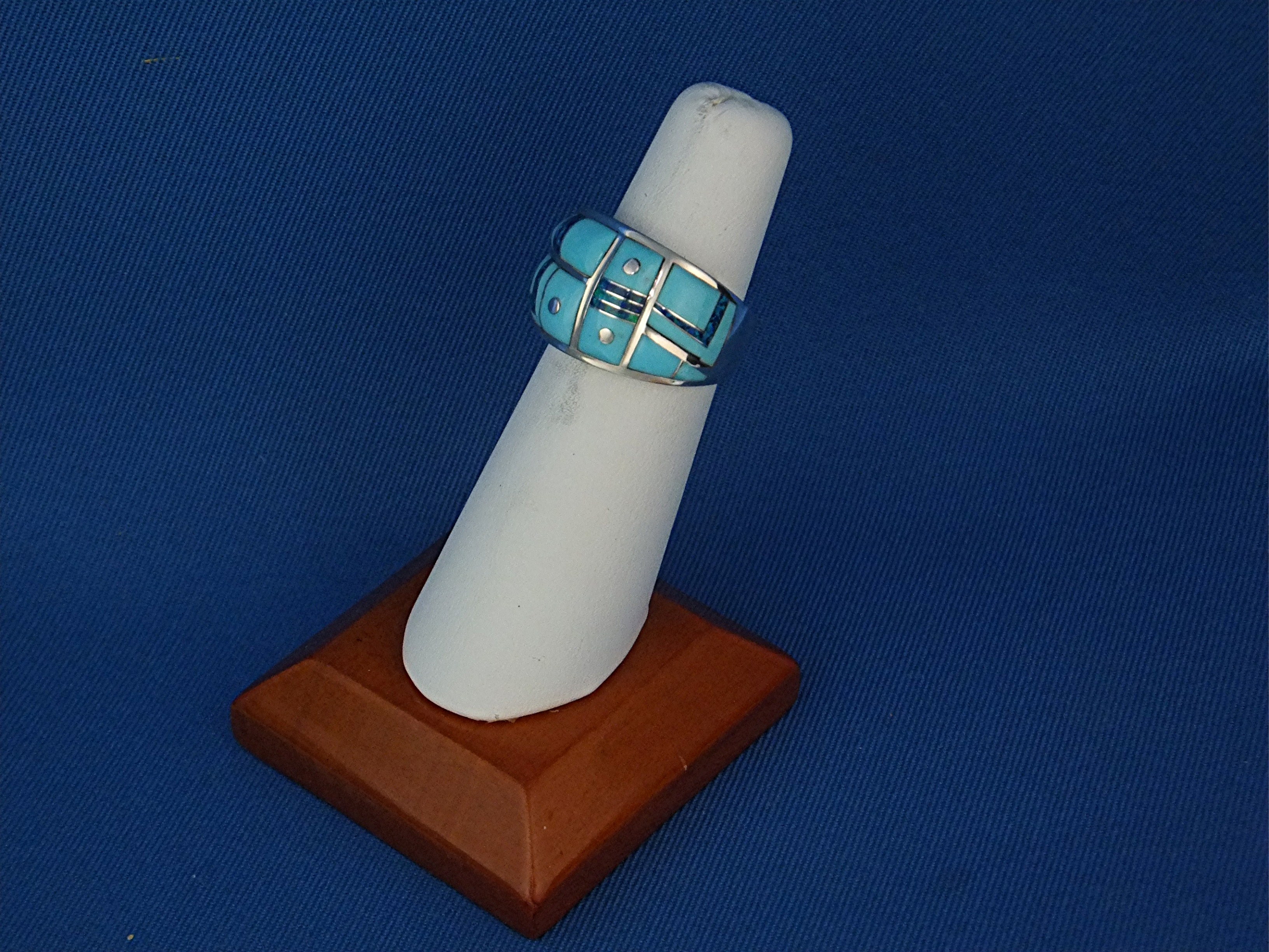 Ring Turquoise Opal Sterling Silver G.L.