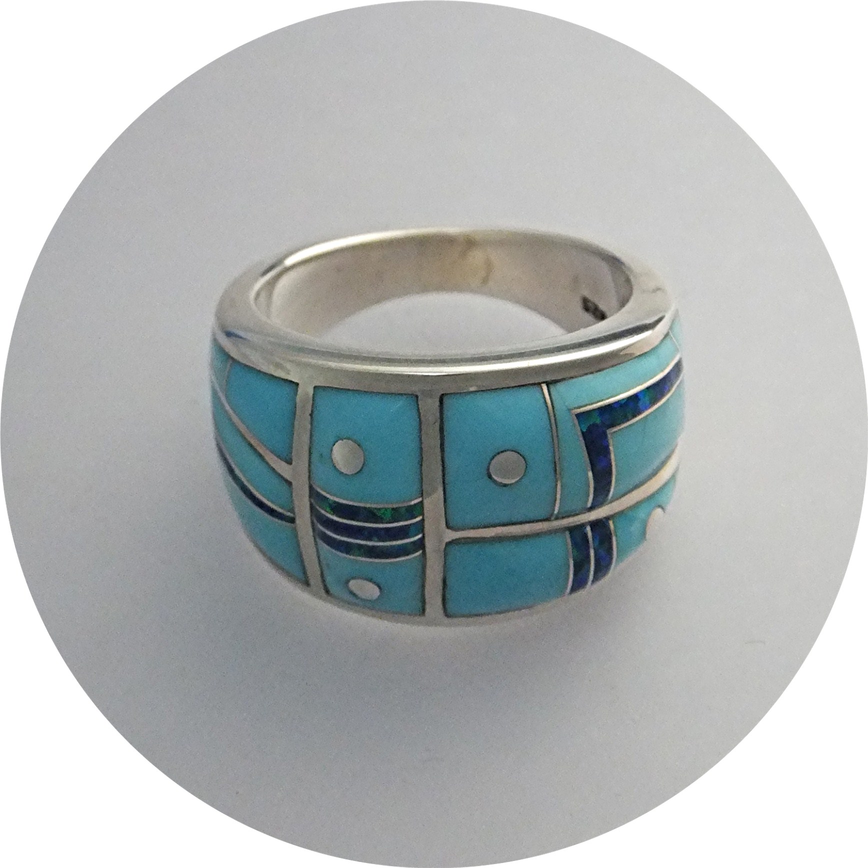 Ring Turquoise Opal Sterling Silver G.L.