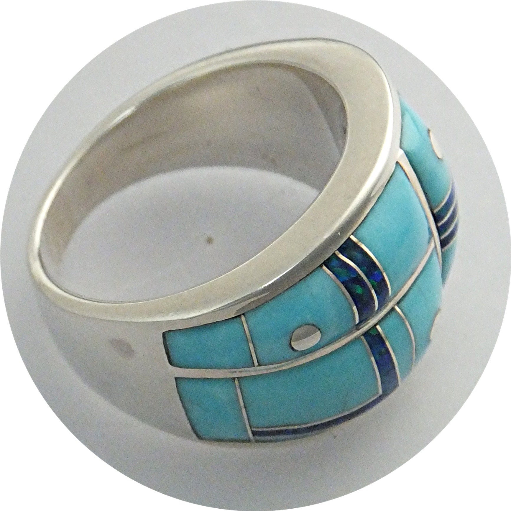 Ring Turquoise Opal Sterling Silver G.L.