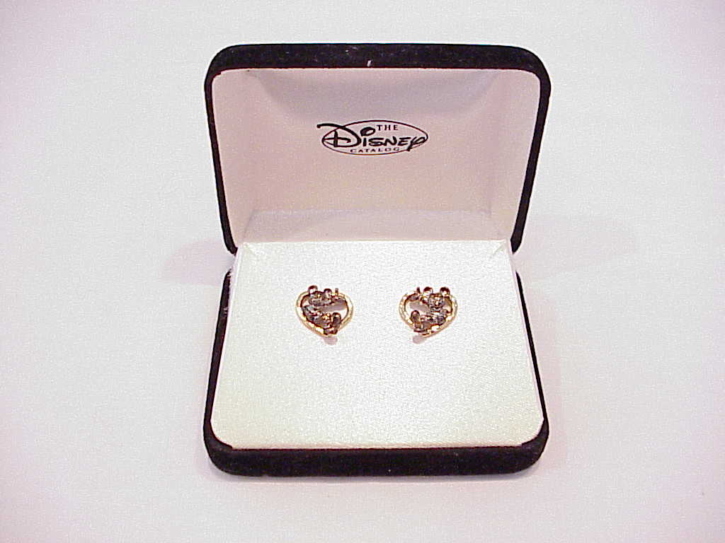Disney Sterling Silver Mickey Mouse Pierced Earrings