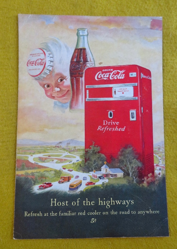 1950 Coca Cola (Coke) With A Coca Cola Soda Machine