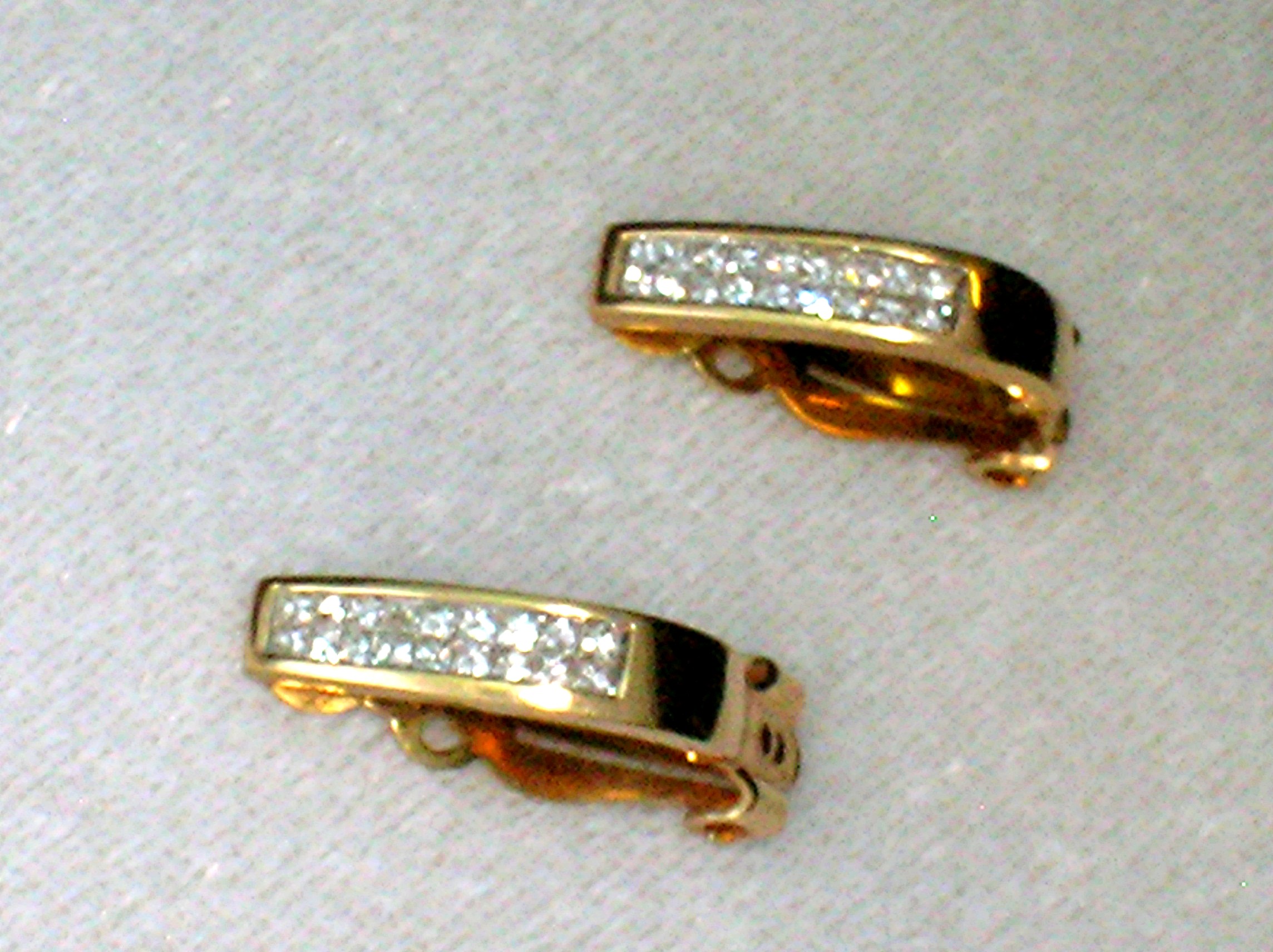 Earrings Diamond 14K Yellow Gold Clip