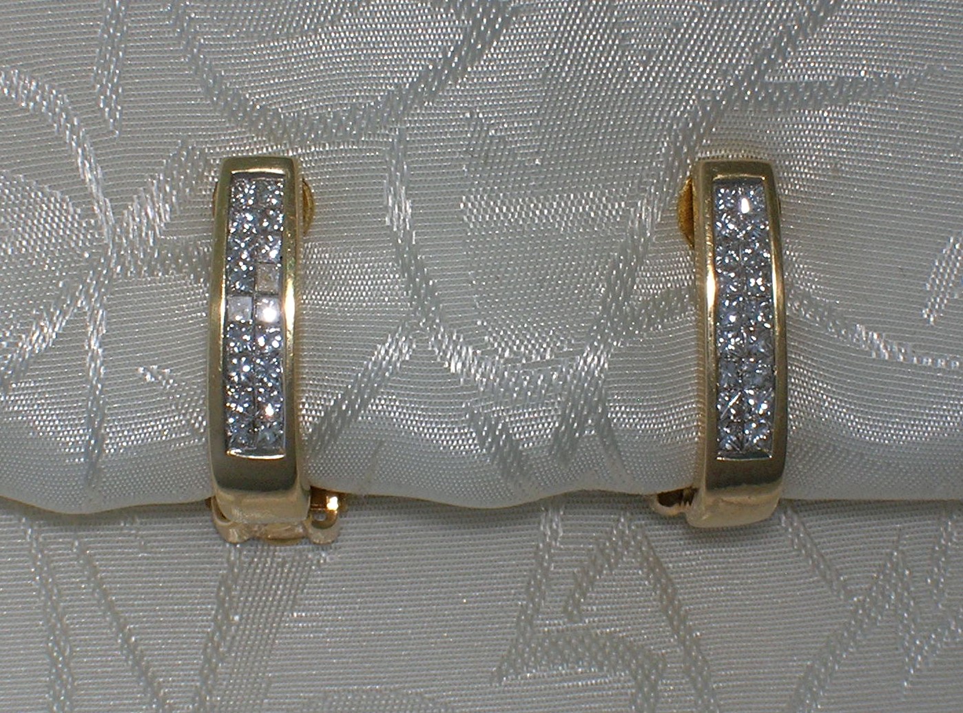 Earrings Diamond 14K Yellow Gold Clip