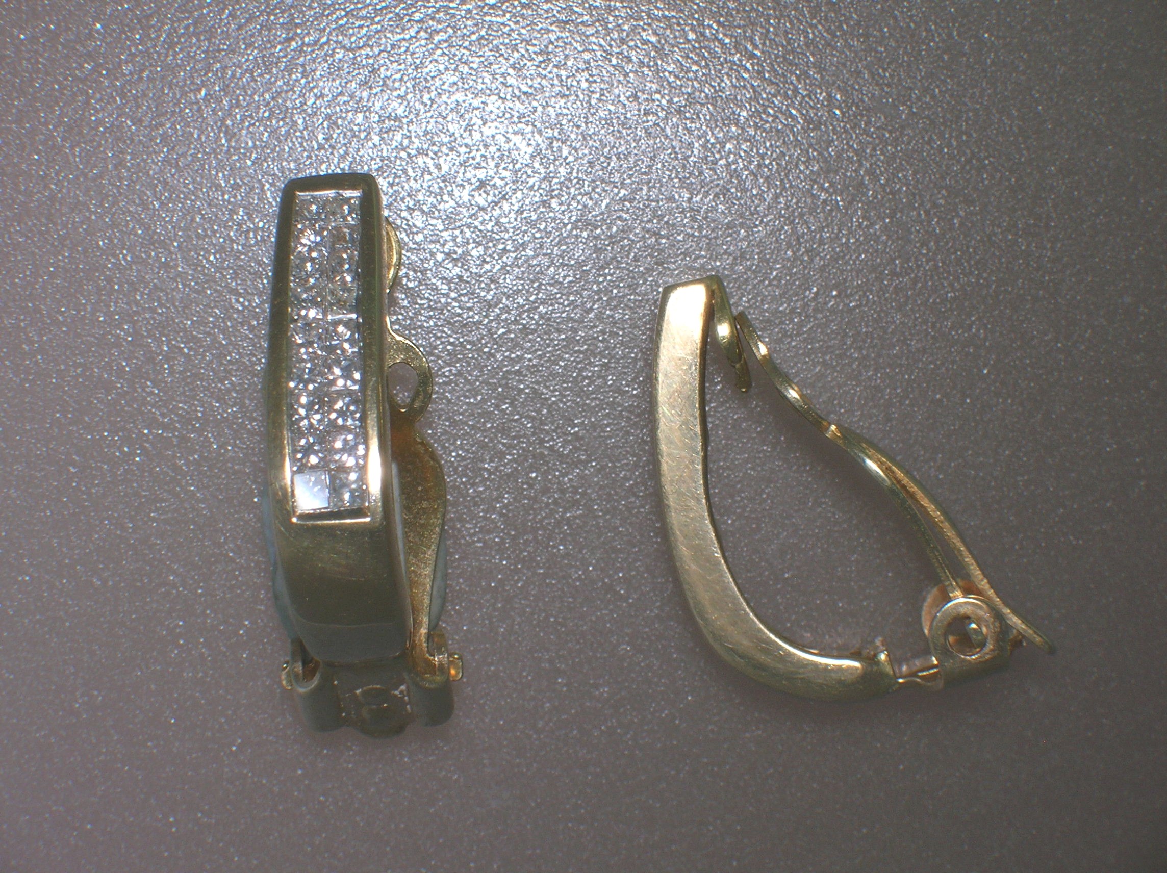 Earrings Diamond 14K Yellow Gold Clip