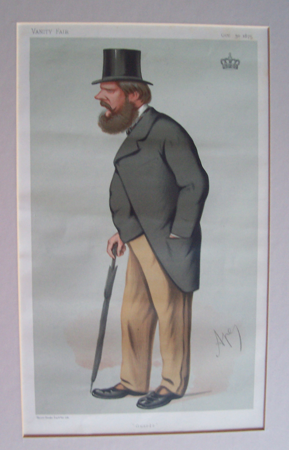 Vanity Fair Print Prince Edward of Sax-Weimar Oct 1875