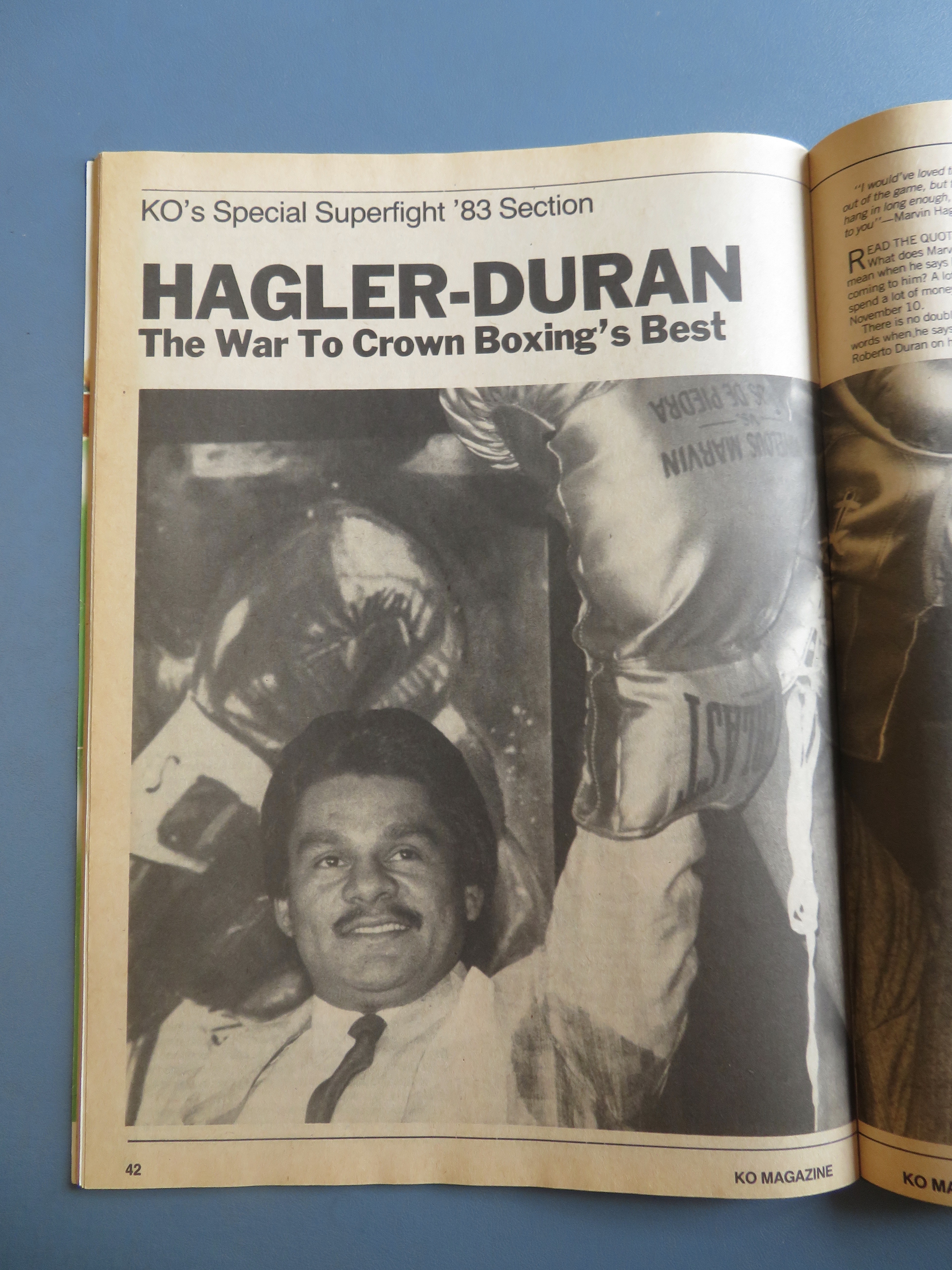 KO (Knock Out) Magazine December 1983 Hagler - Duran