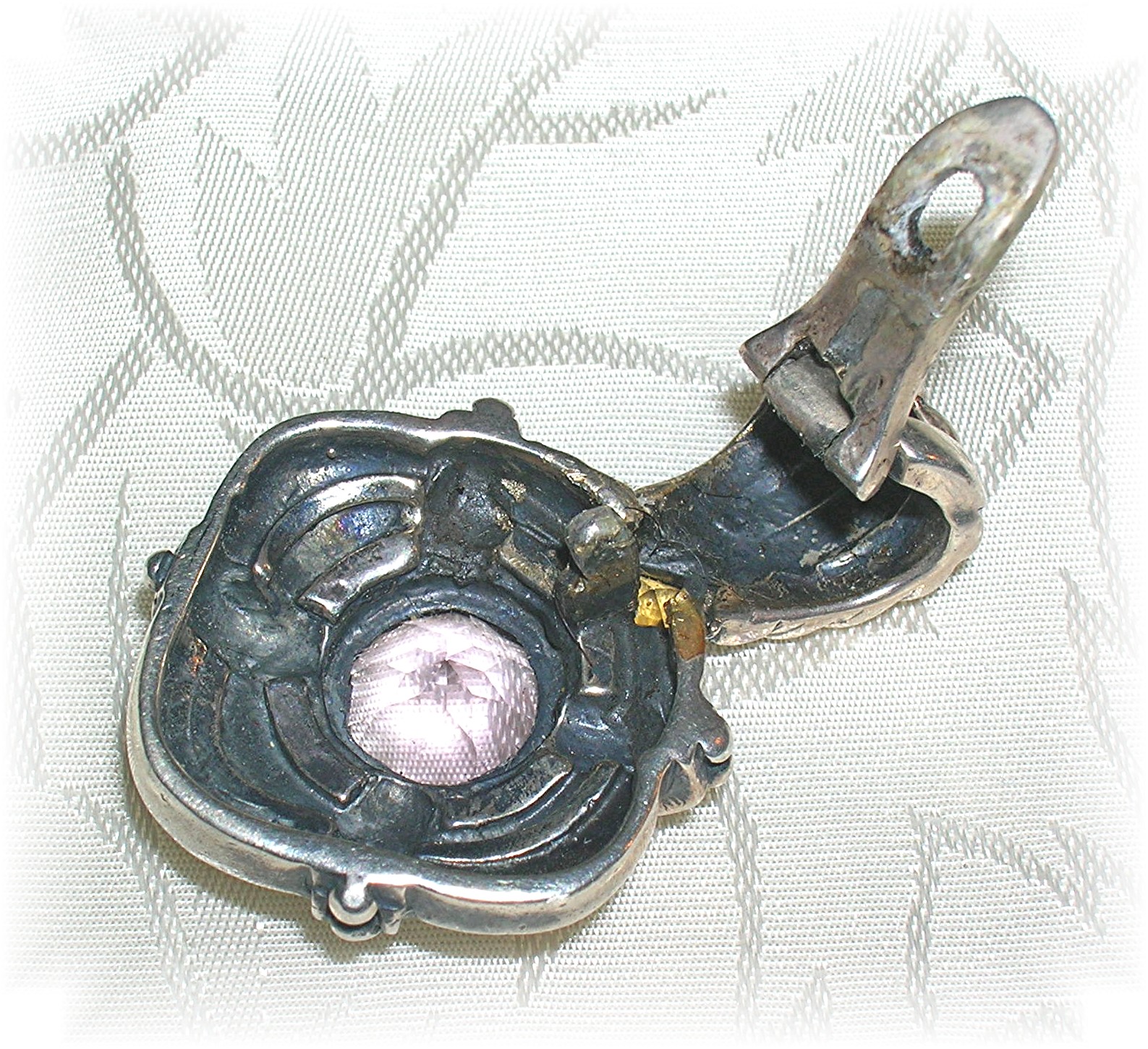 Sterling Silver Amethyst & Citrine Pendant..