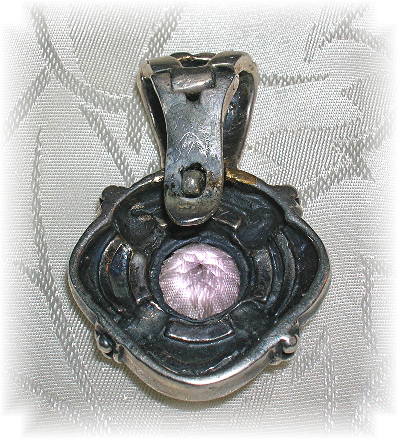 Sterling Silver Amethyst & Citrine Pendant..