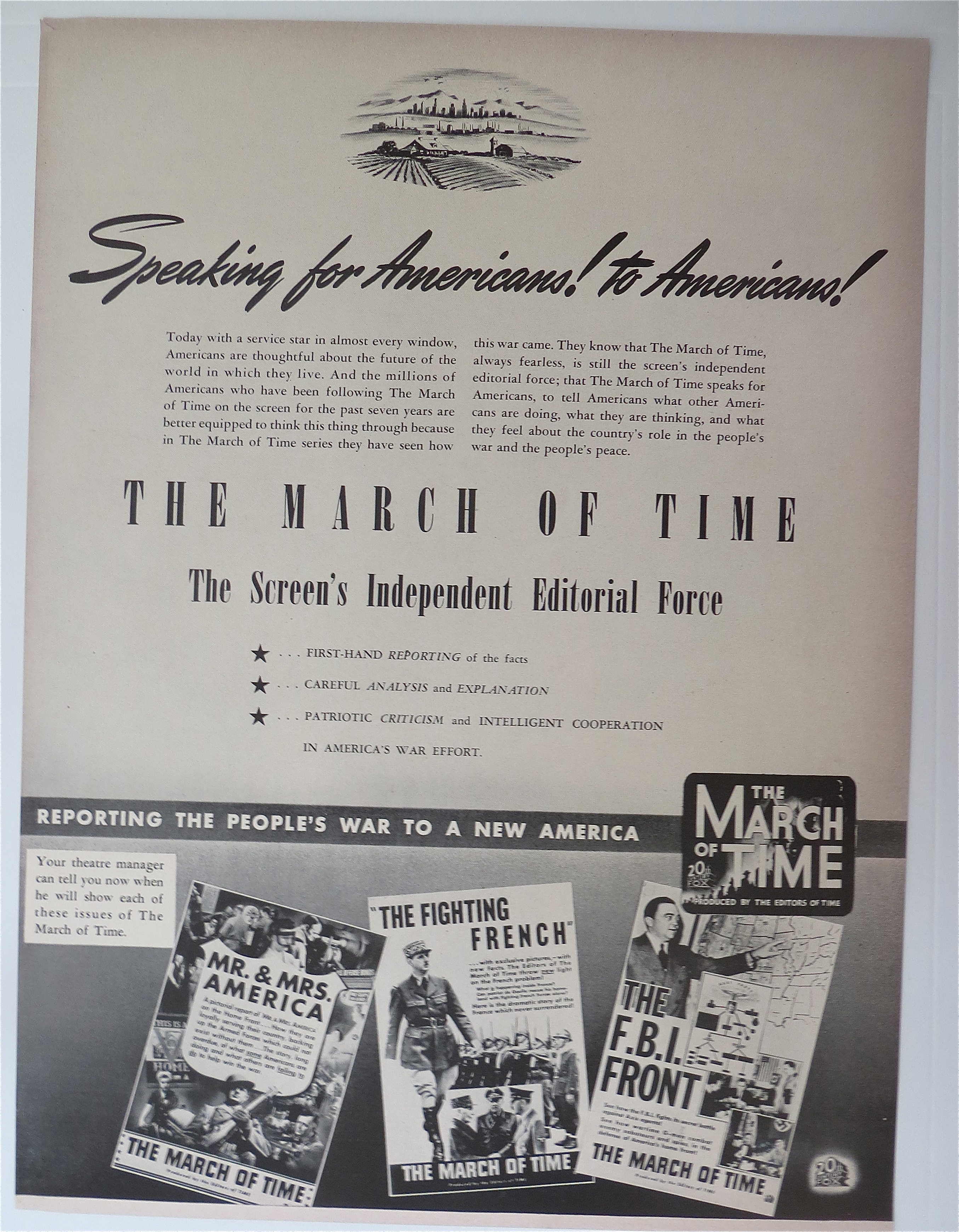 1942 The March Of Time with Speaking For Americans